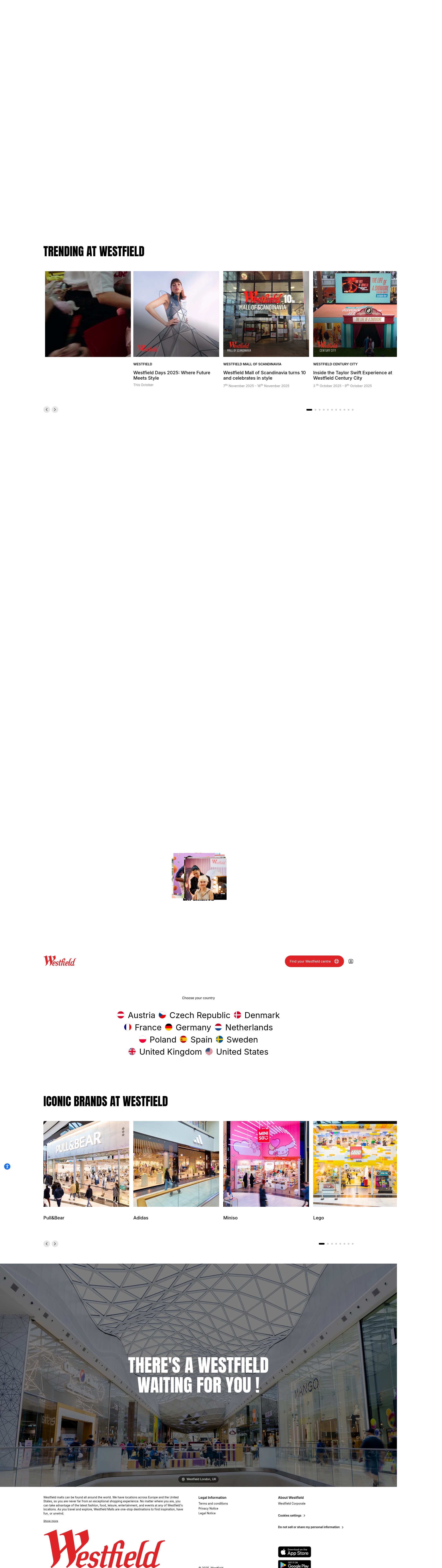 Screenshot of westfield.com