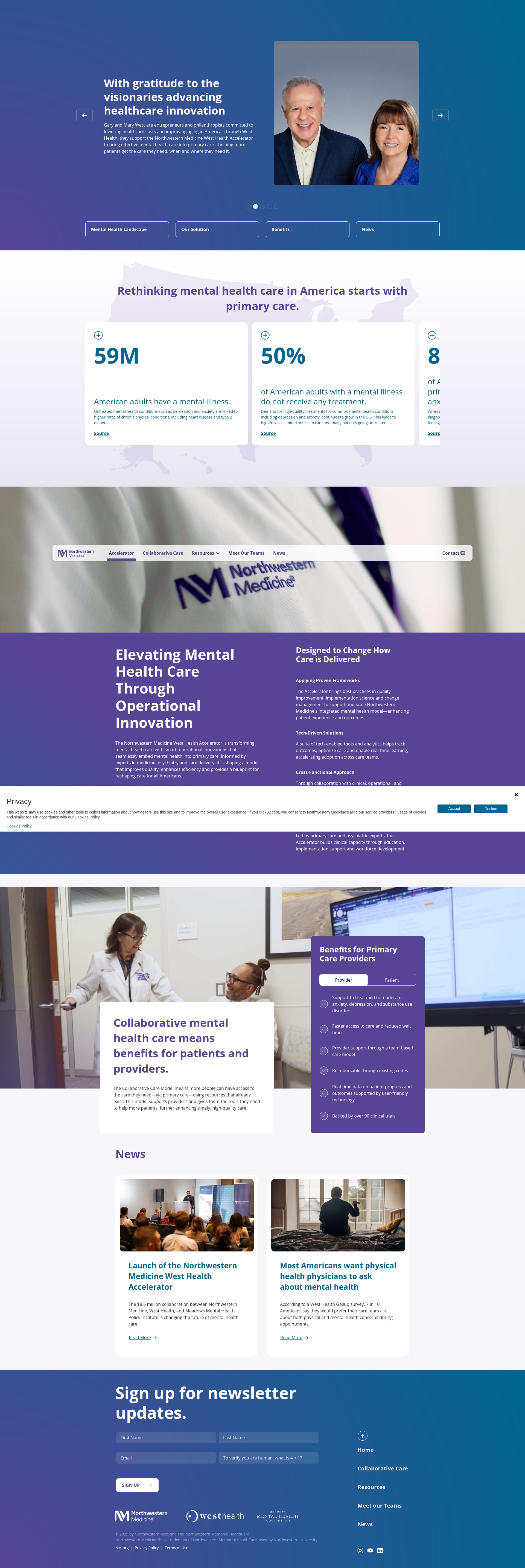 Screenshot of westhealthaccelerator.nm.org
