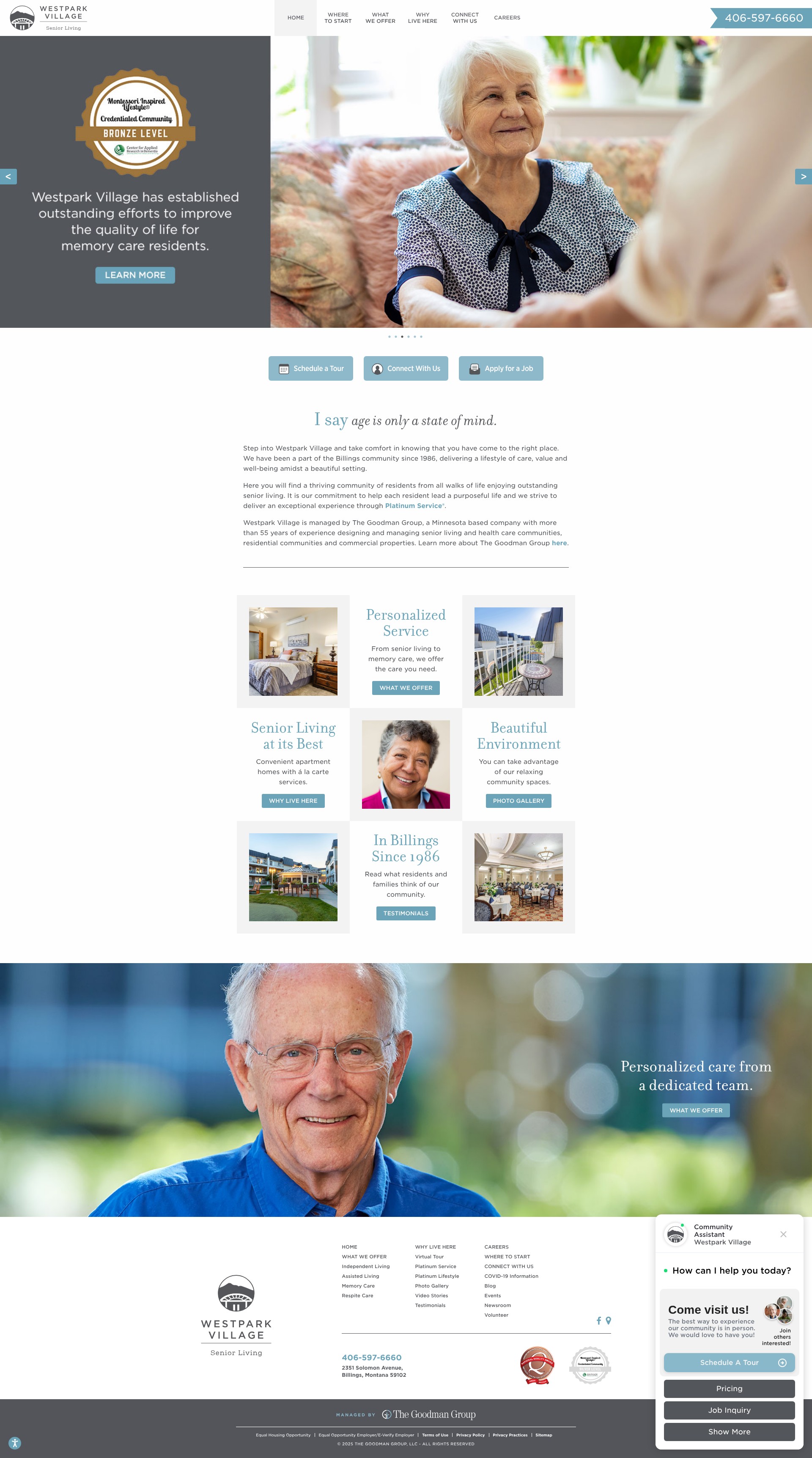 Screenshot of westparksenior.com