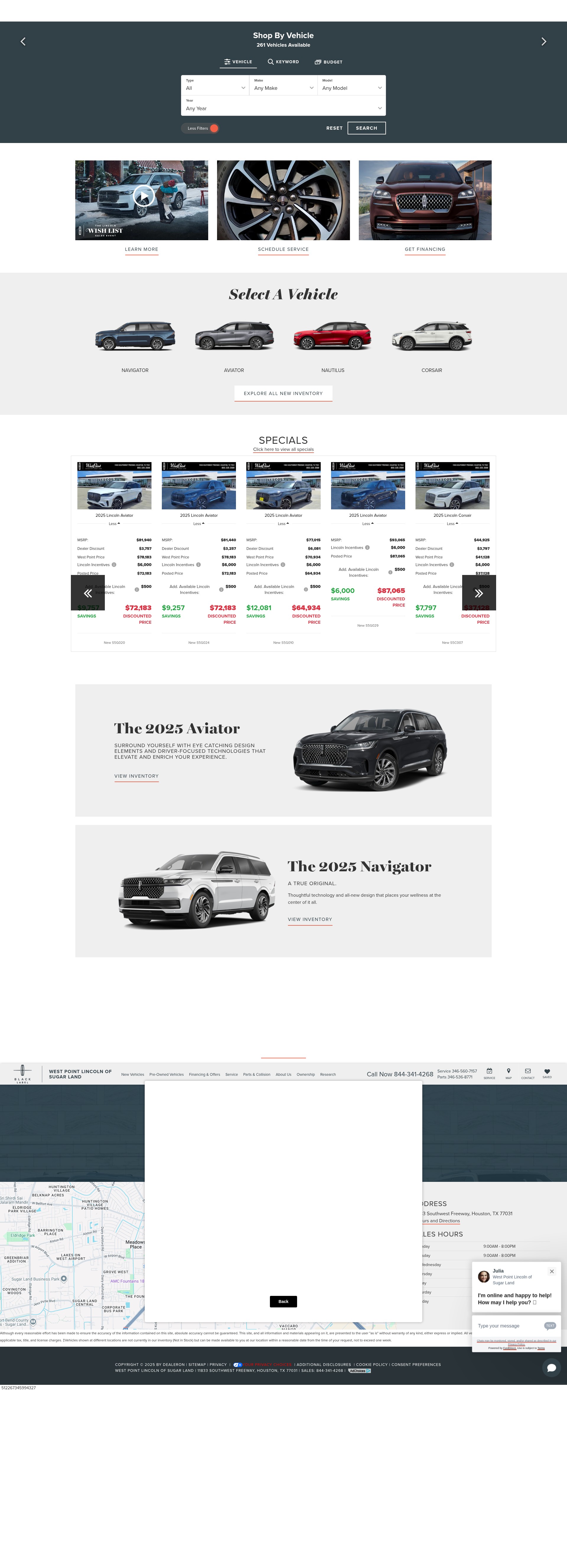 Screenshot of westpointlincolnofsugarland.com