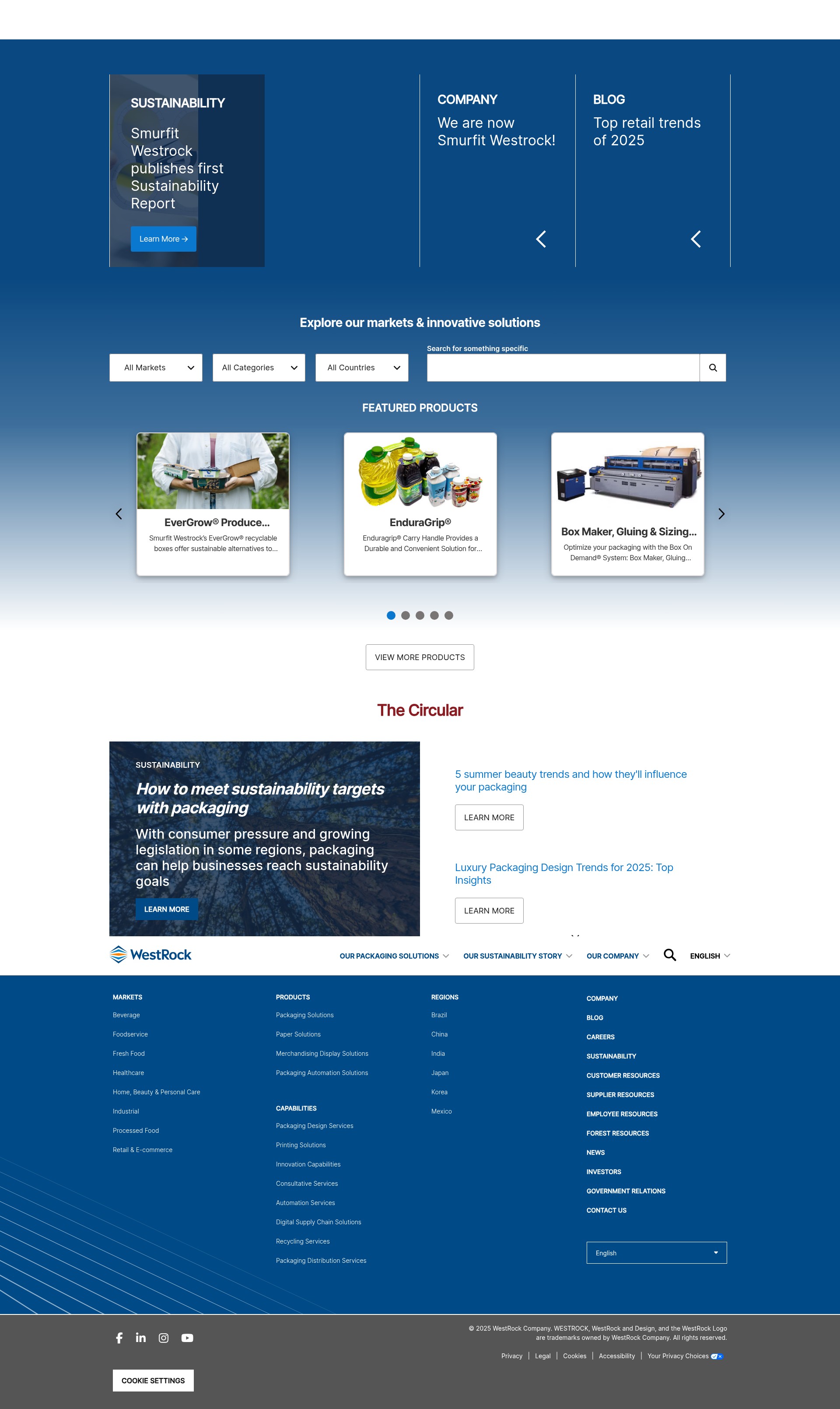 Screenshot of westrock.com