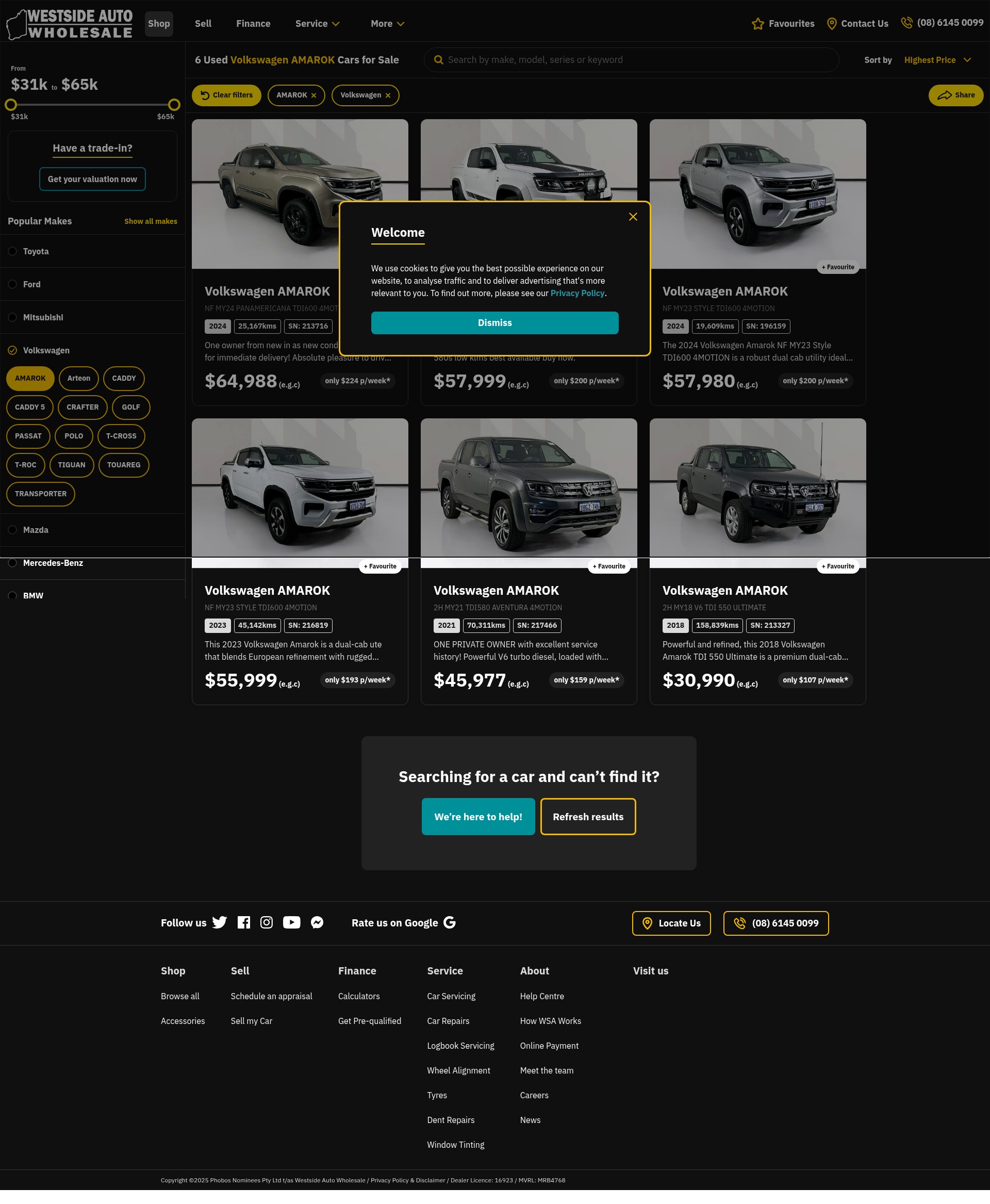 Screenshot of westsideauto.com.au