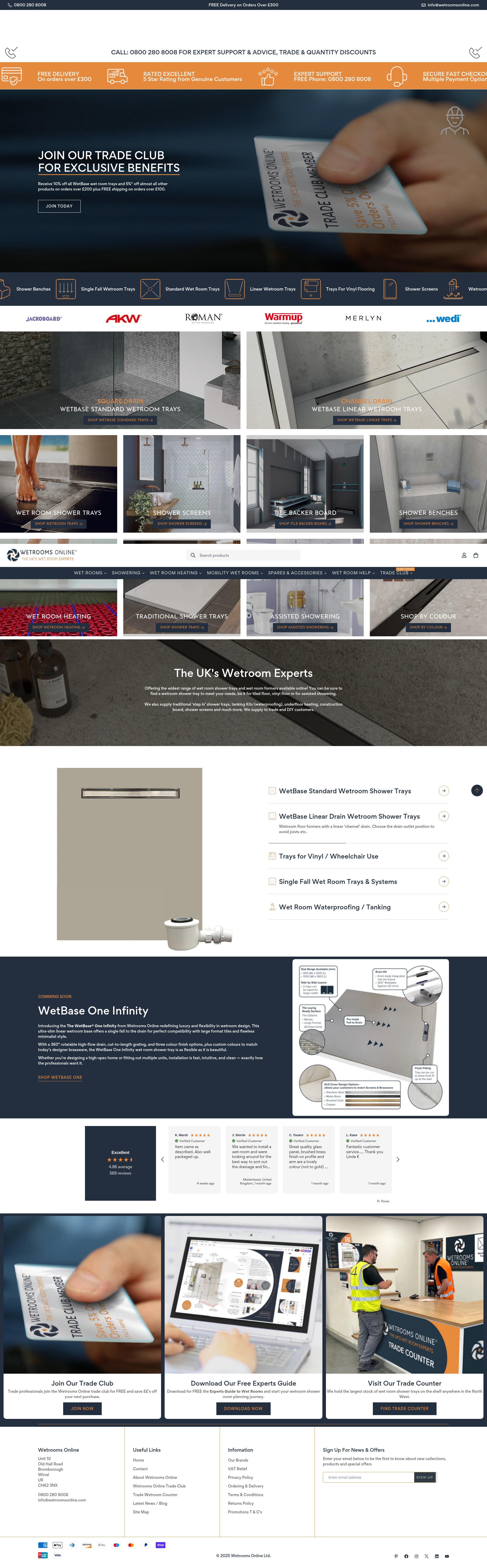 Screenshot of wetrooms-online.com