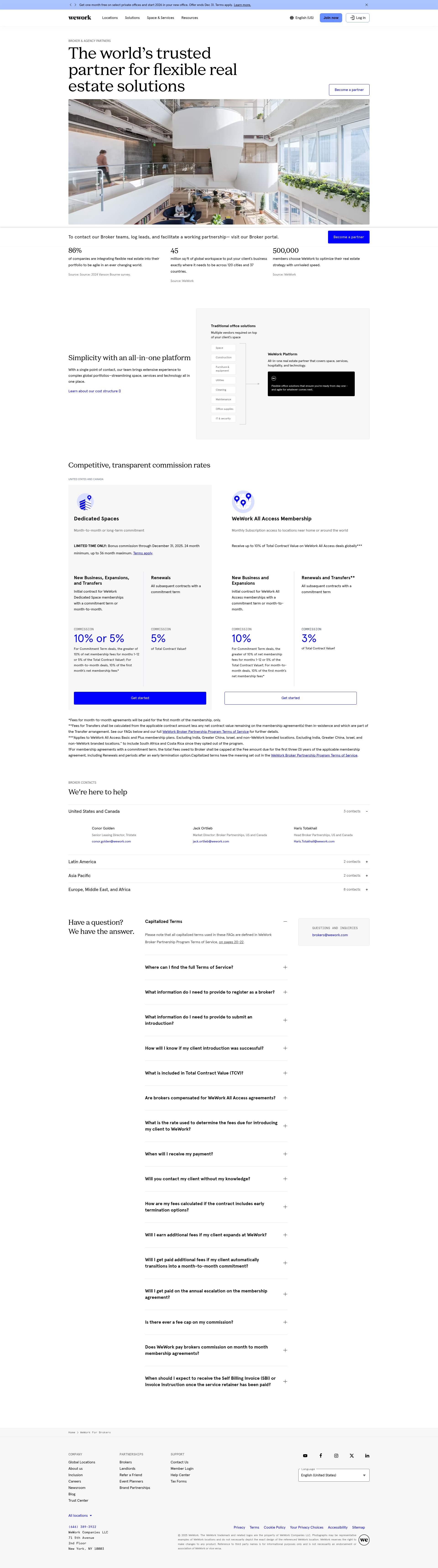 Screenshot of wework.com