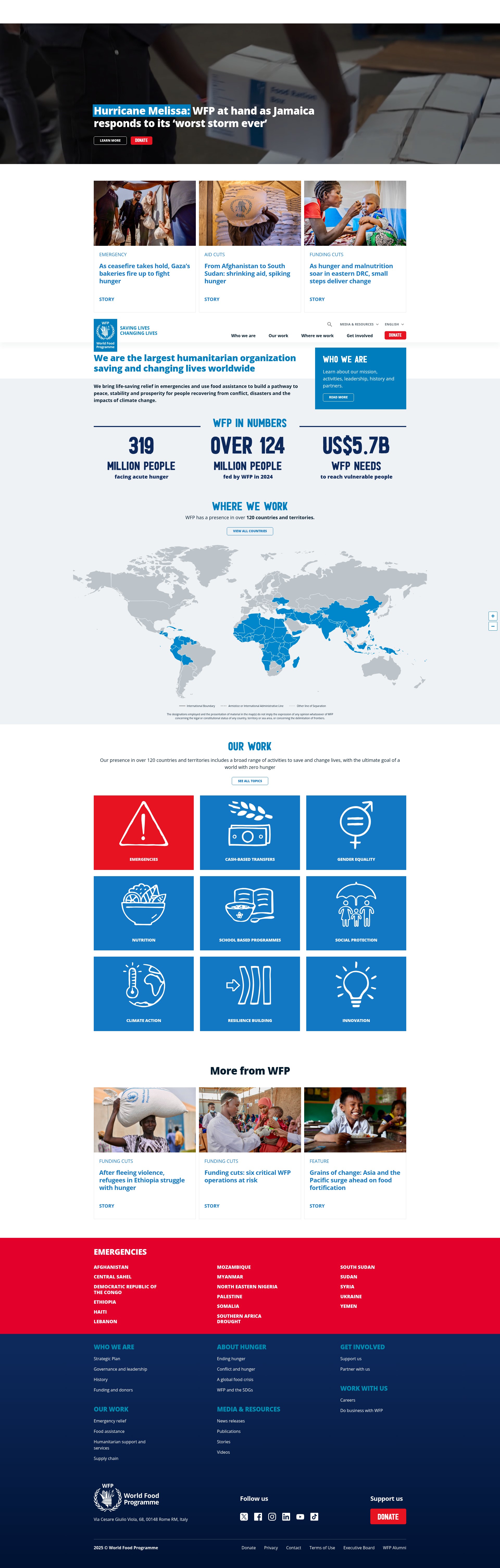 Screenshot of wfp.org