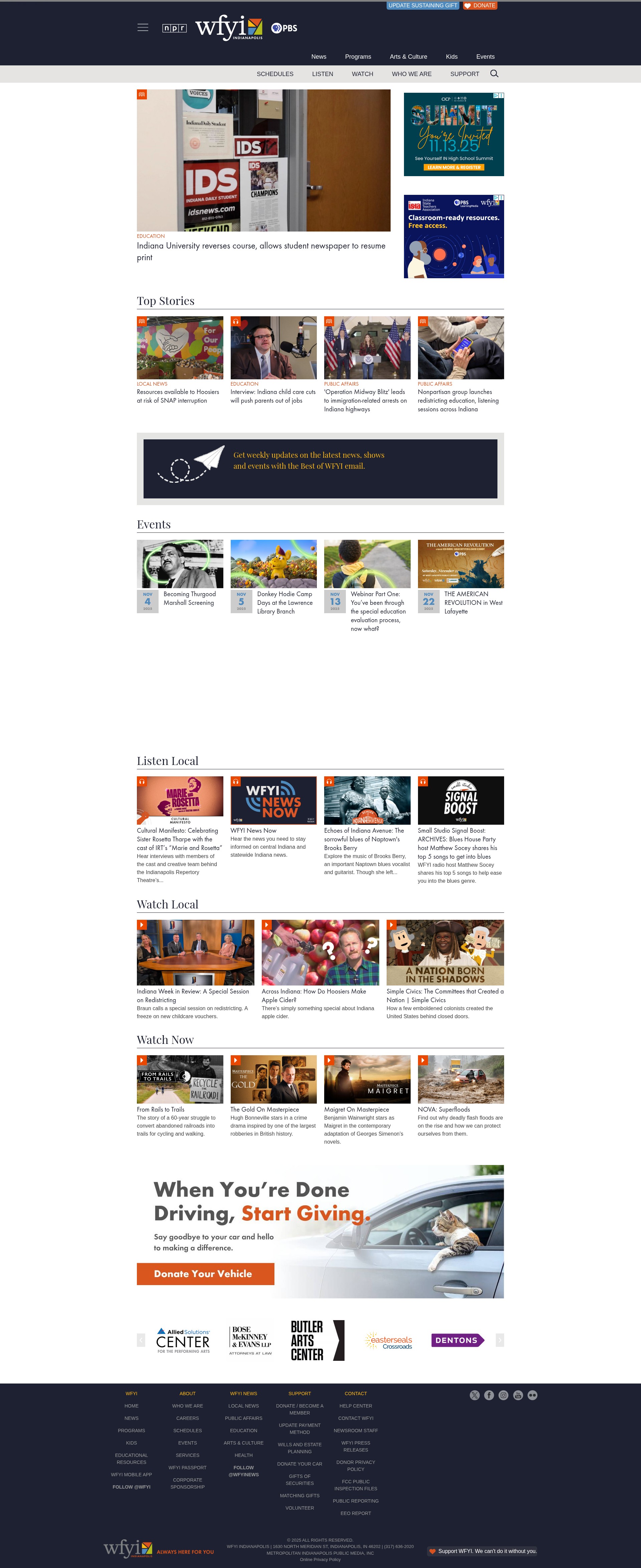 Screenshot of wfyi.org