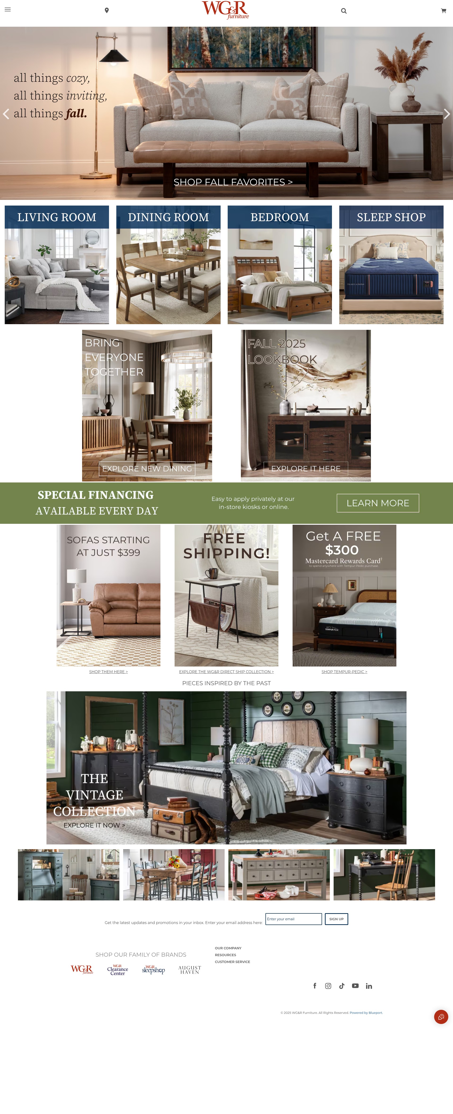 Screenshot of wgrfurniture.com