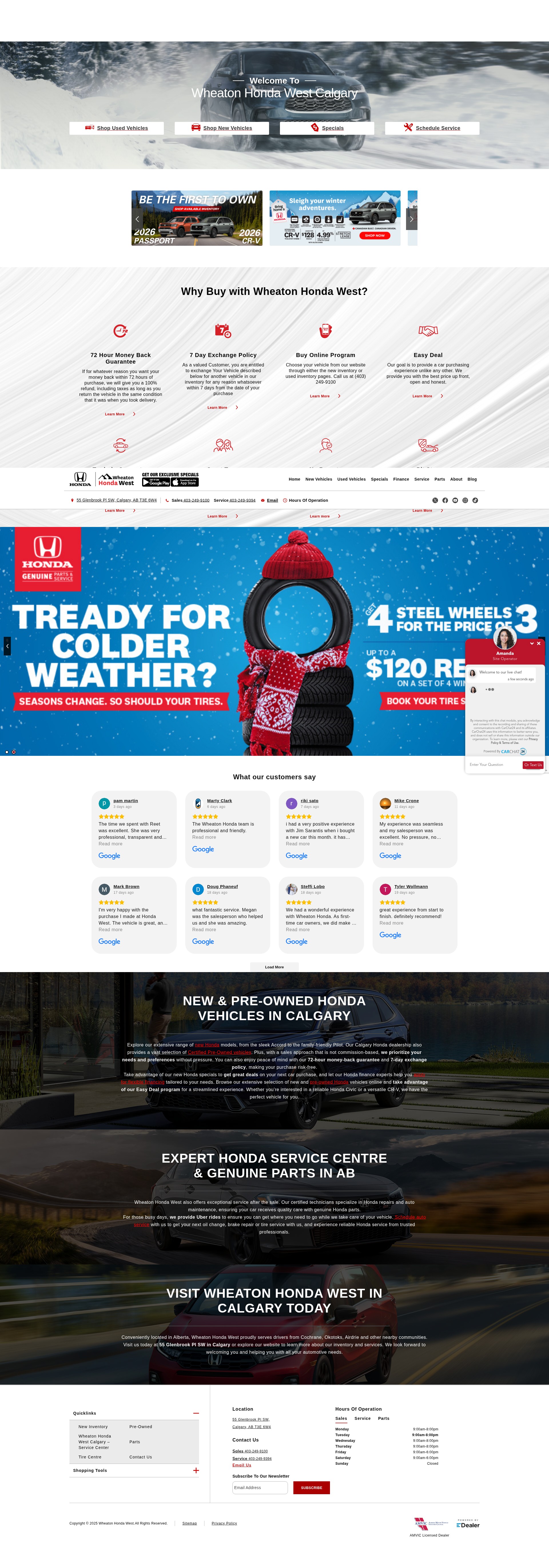 Screenshot of wheatonhondawest.ca