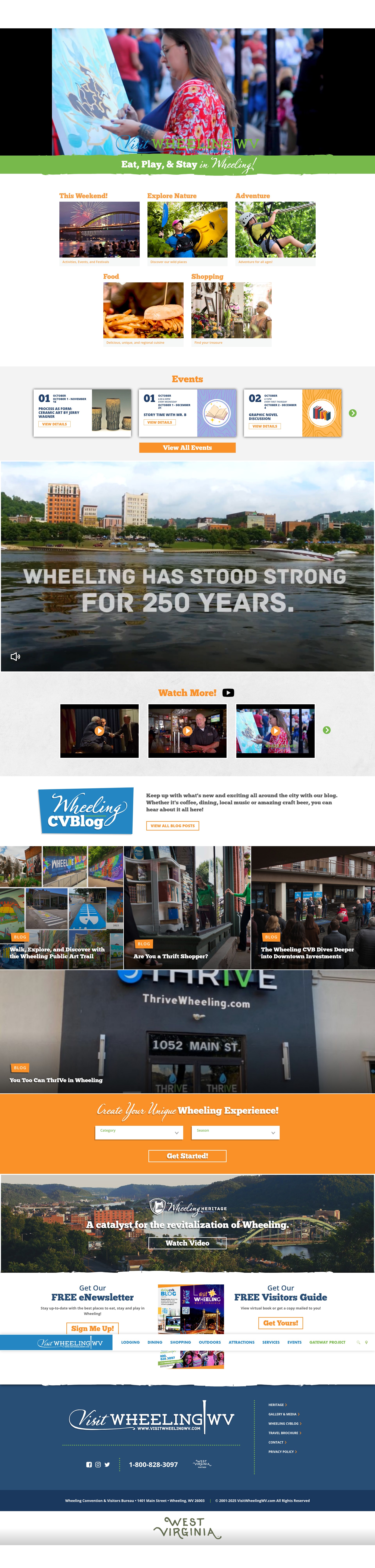 Screenshot of wheelingcvb.com