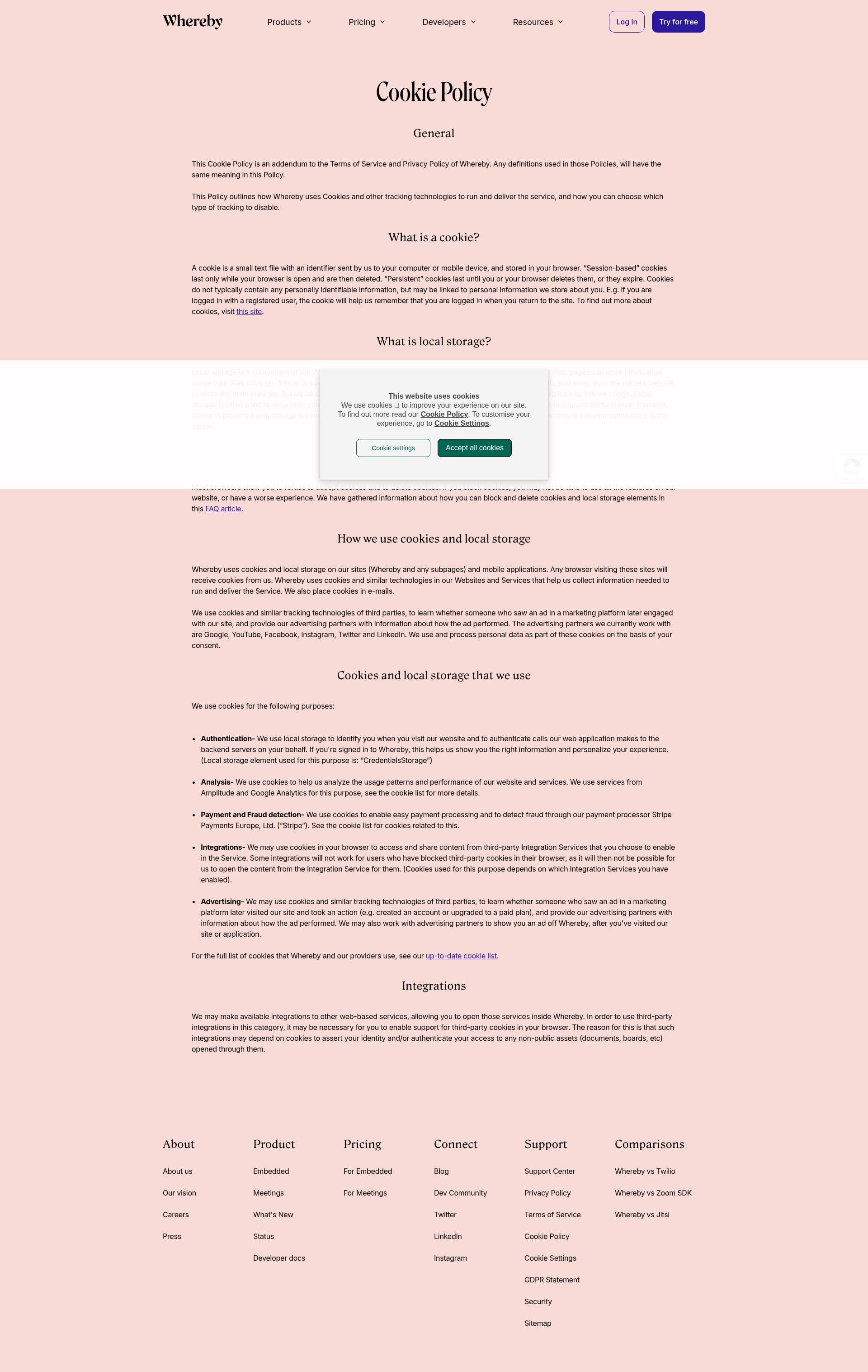 Screenshot of whereby.com