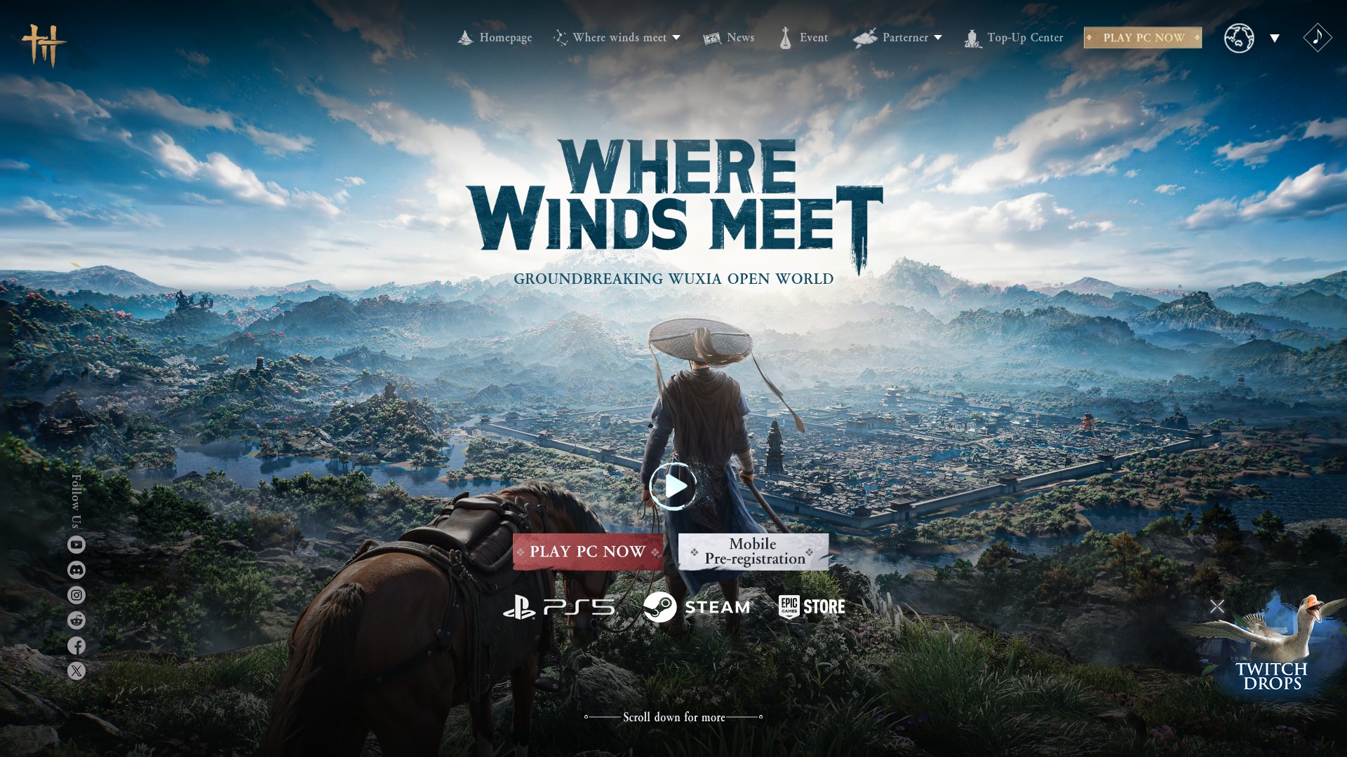 Screenshot of wherewindsmeetgame.com