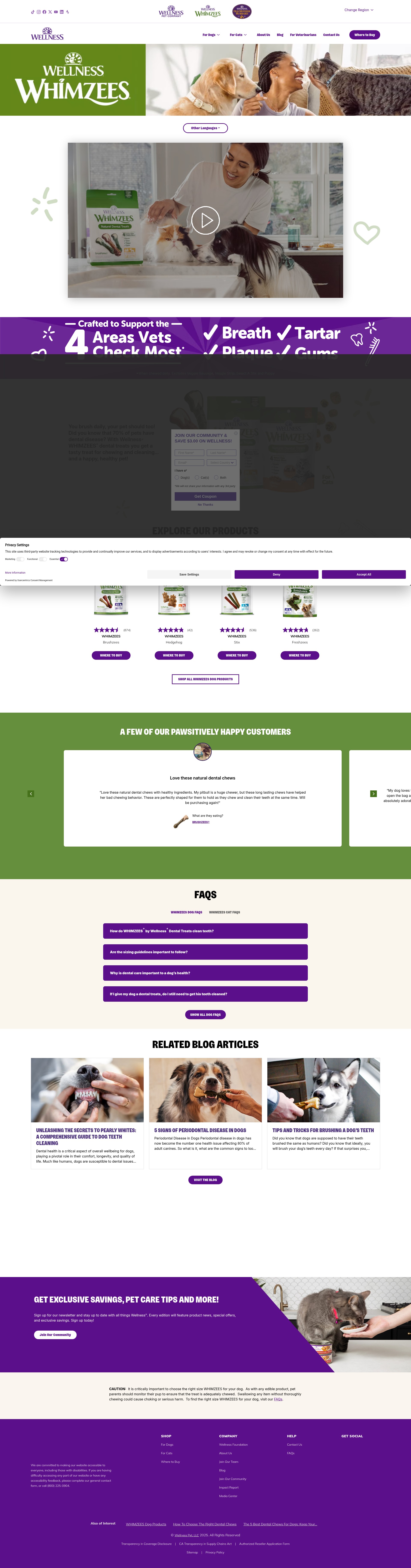 Screenshot of whimzees.com