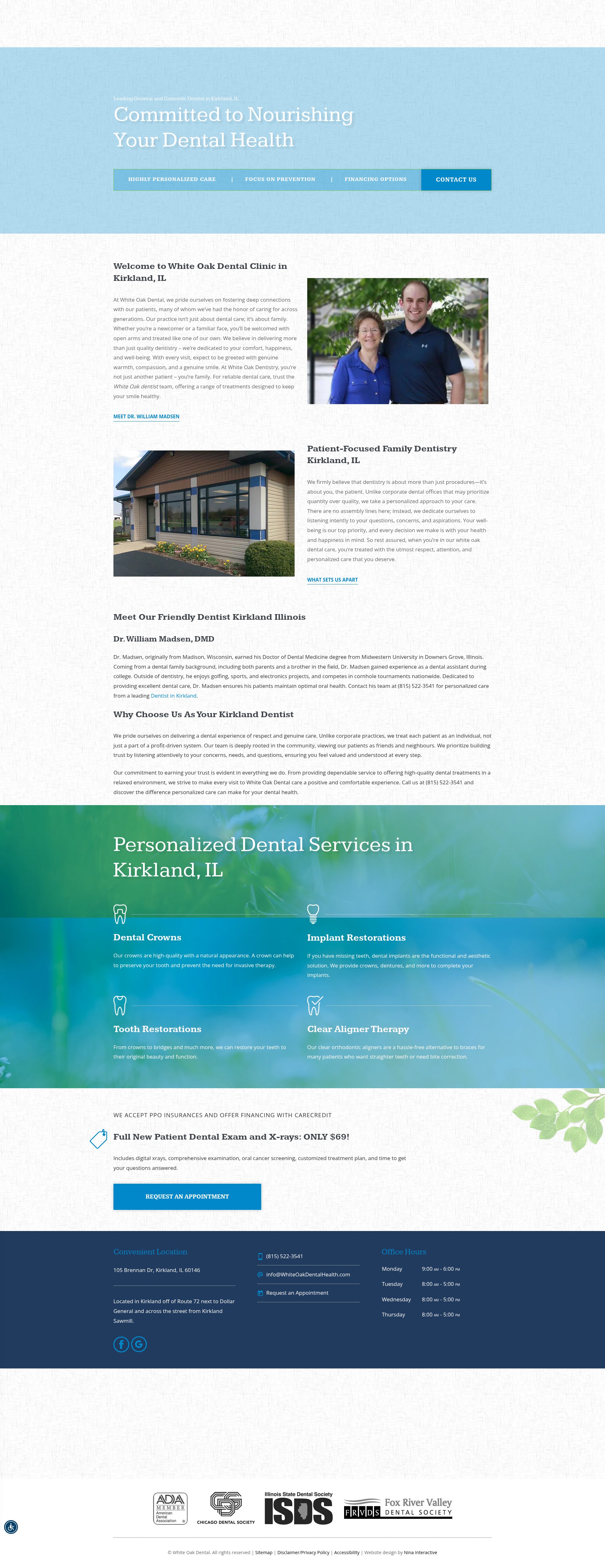 Screenshot of whiteoakdentalhealth.com