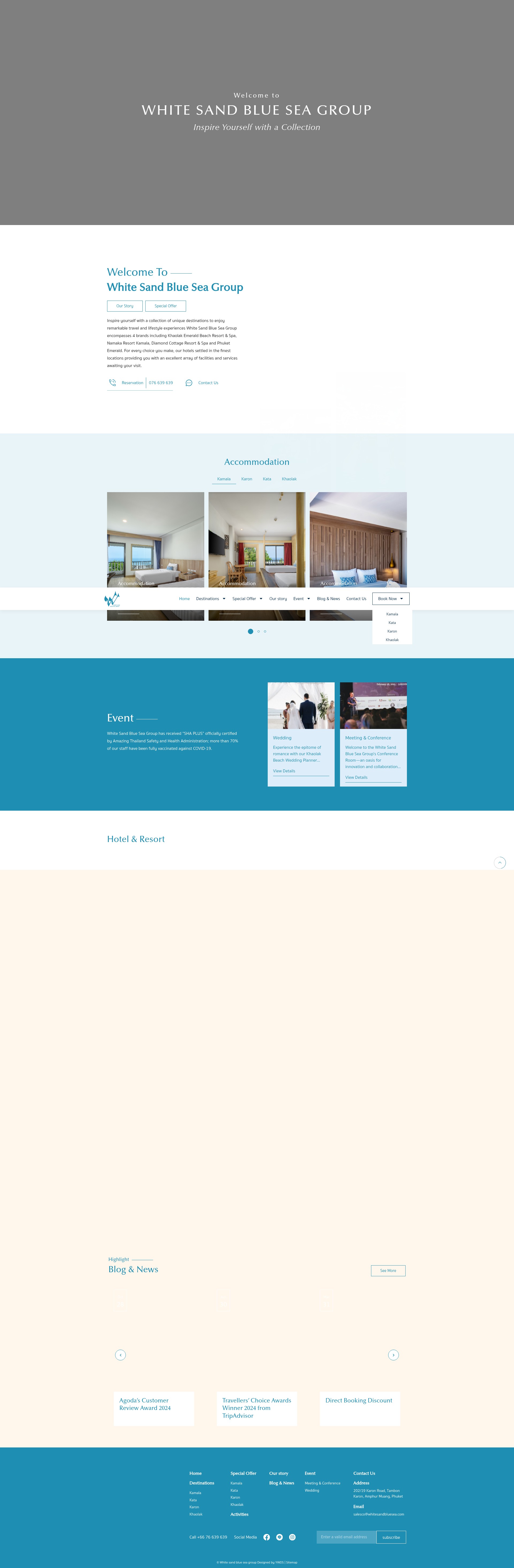 Screenshot of whitesandbluesea.com