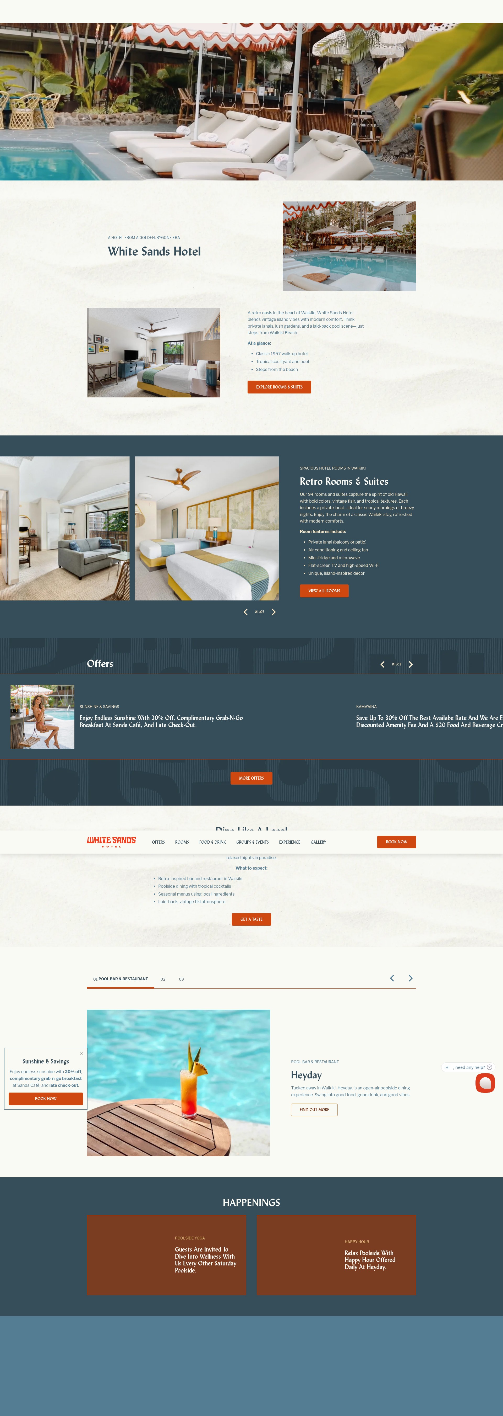 Screenshot of whitesandshotel.com
