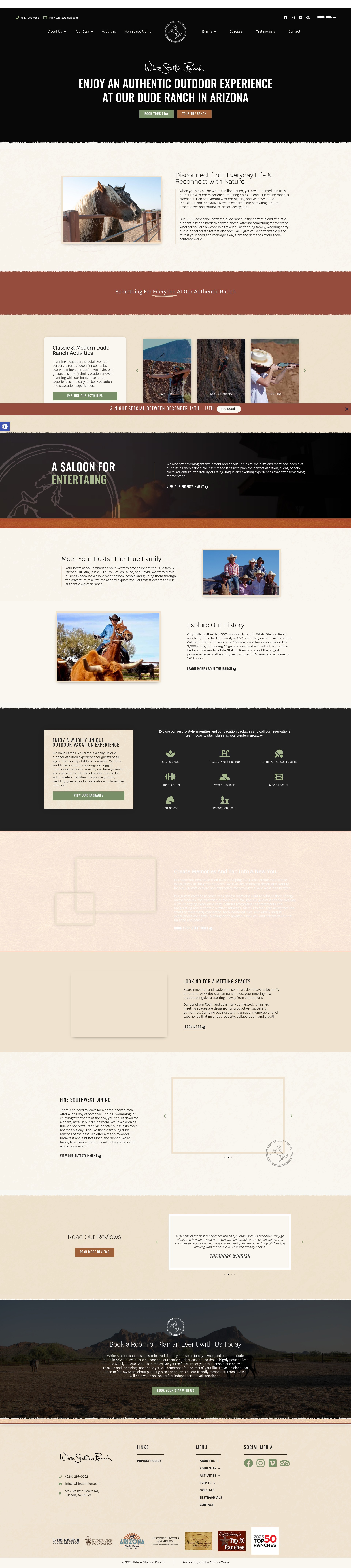 Screenshot of whitestallion.com