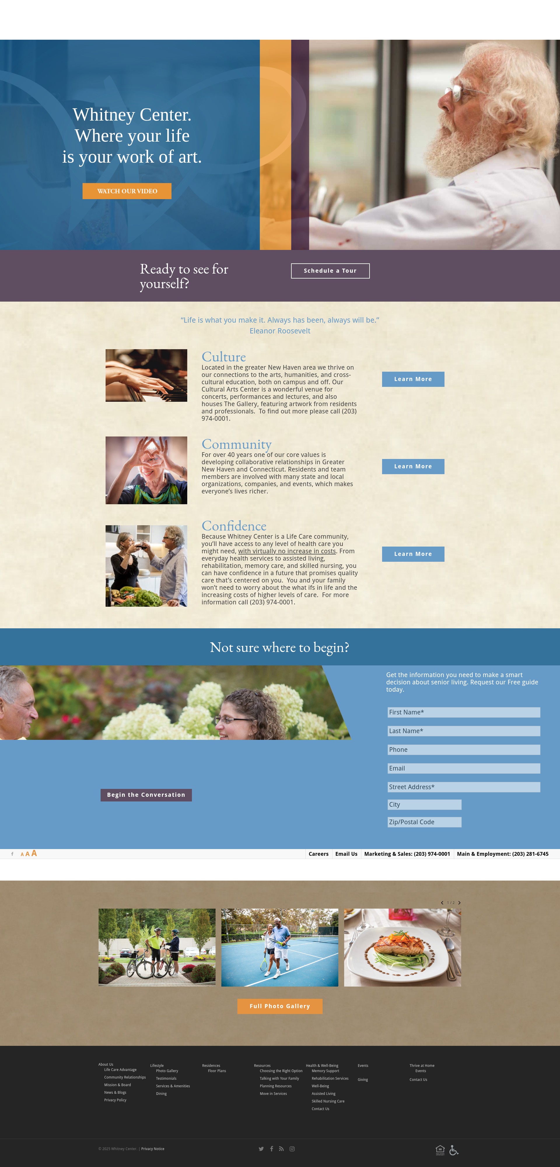 Screenshot of whitneycenter.com