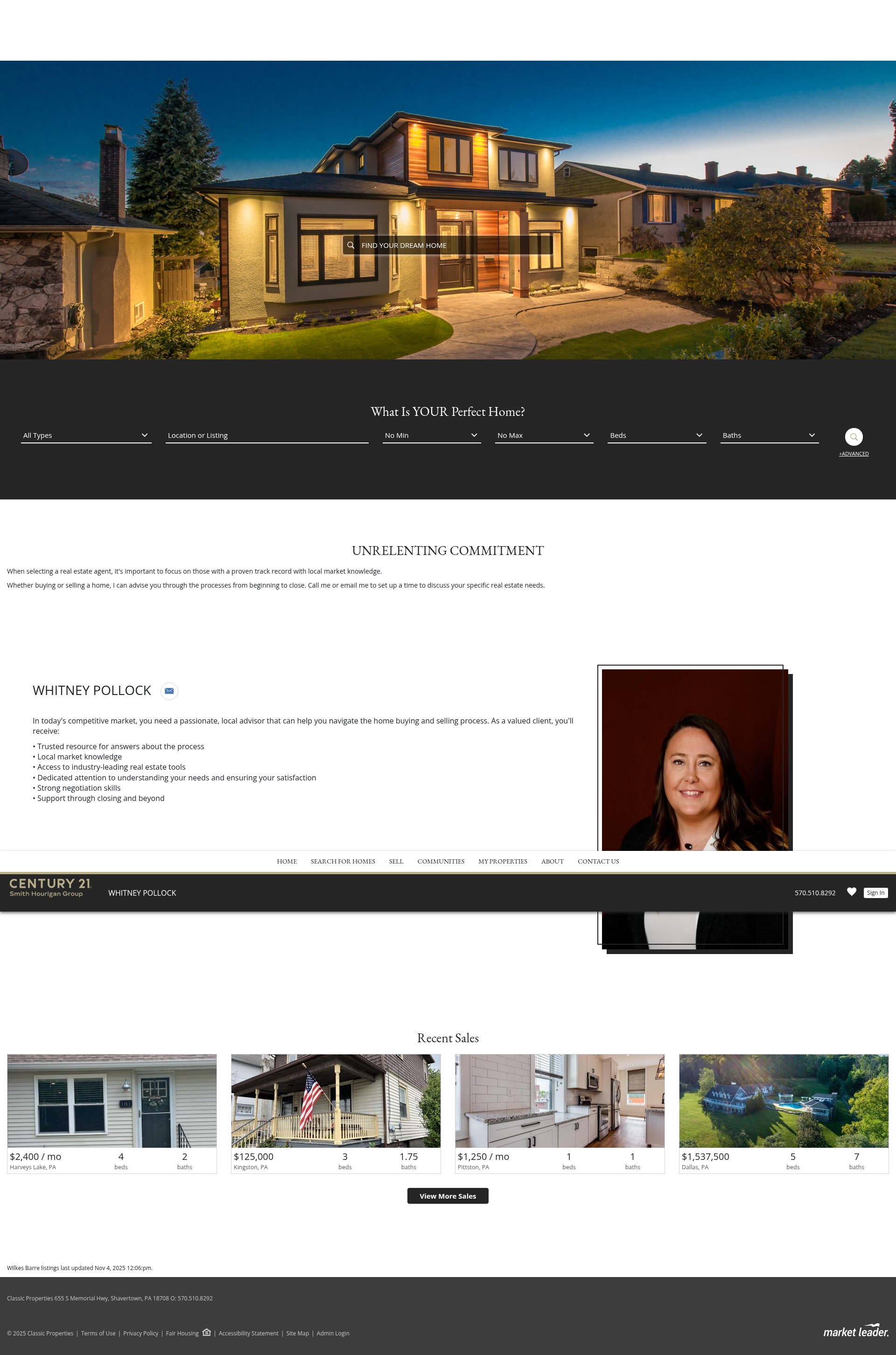 Screenshot of whitneypollock.com