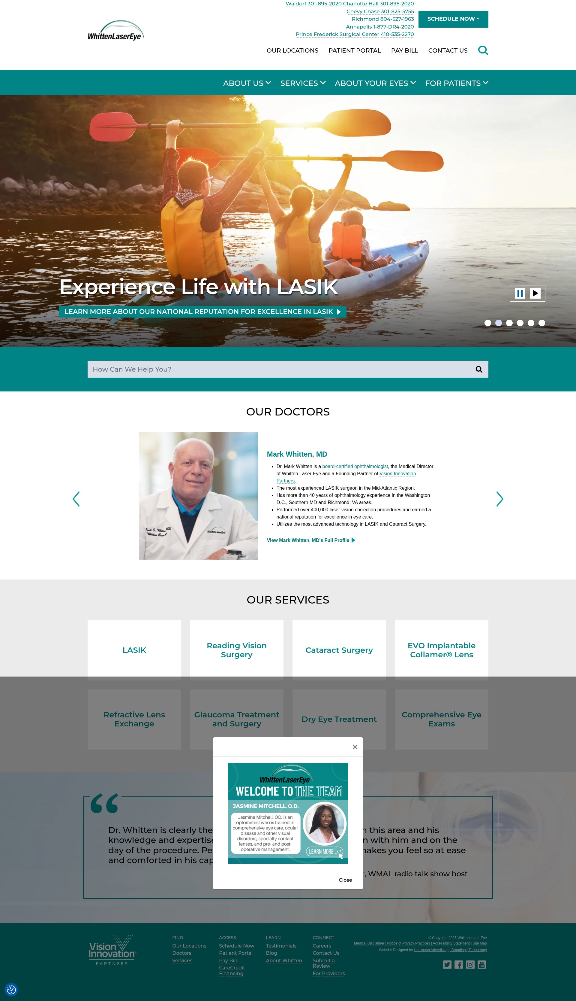 Screenshot of whittenlasereye.com