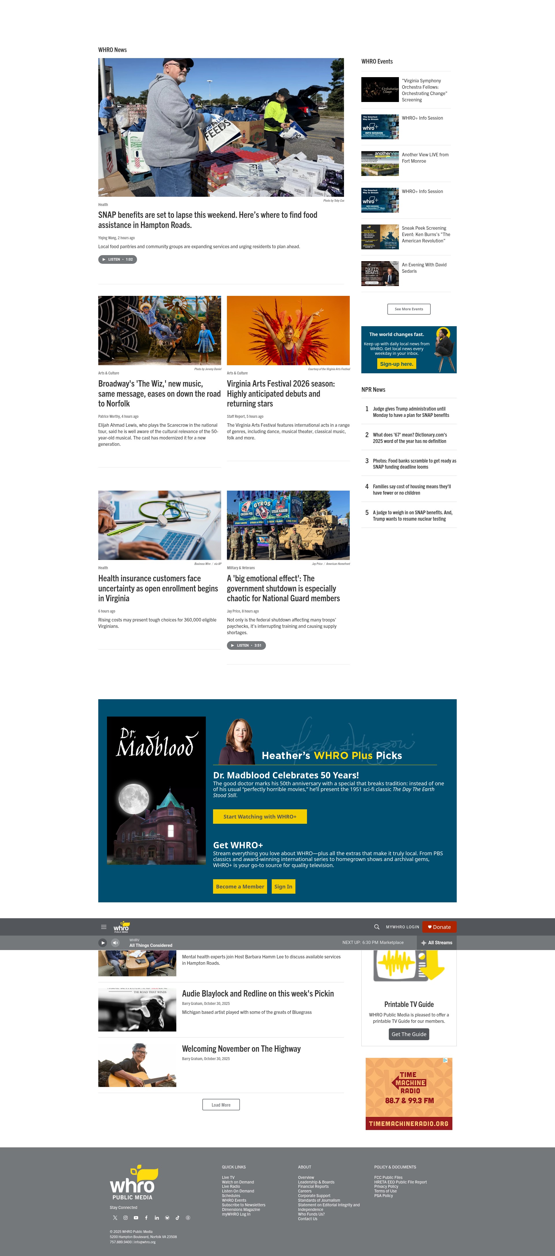 Screenshot of whro.org