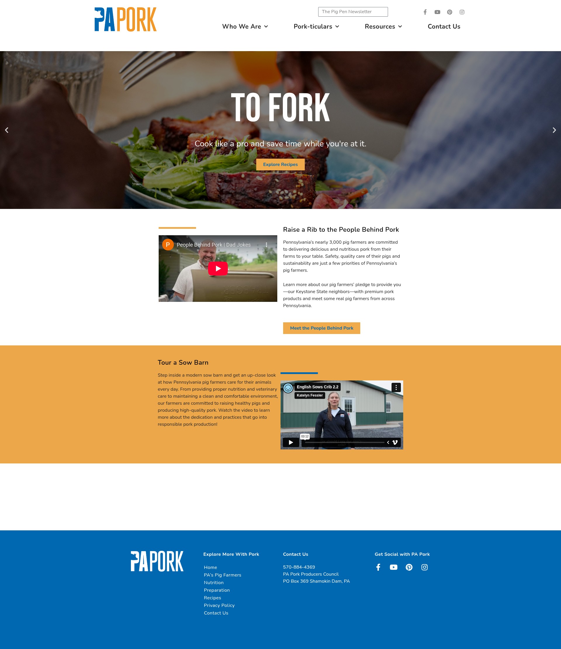 Screenshot of whypapork.com