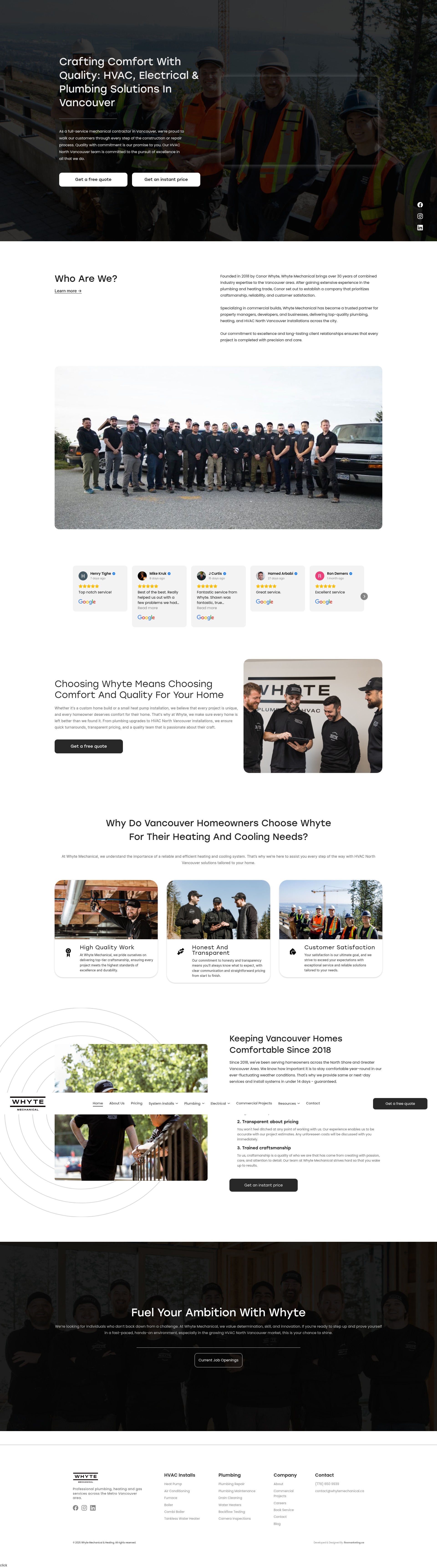 Screenshot of whyteplumbing.ca