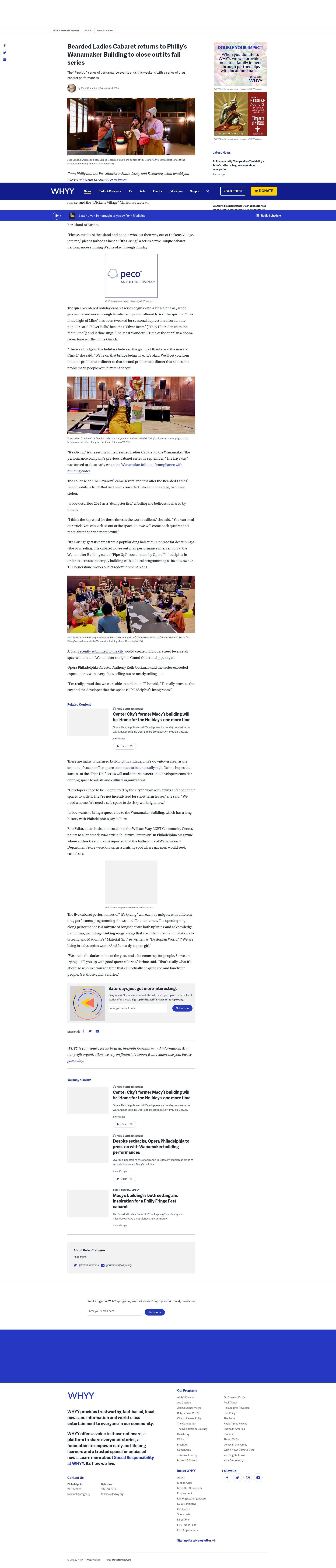 Screenshot of whyy.org