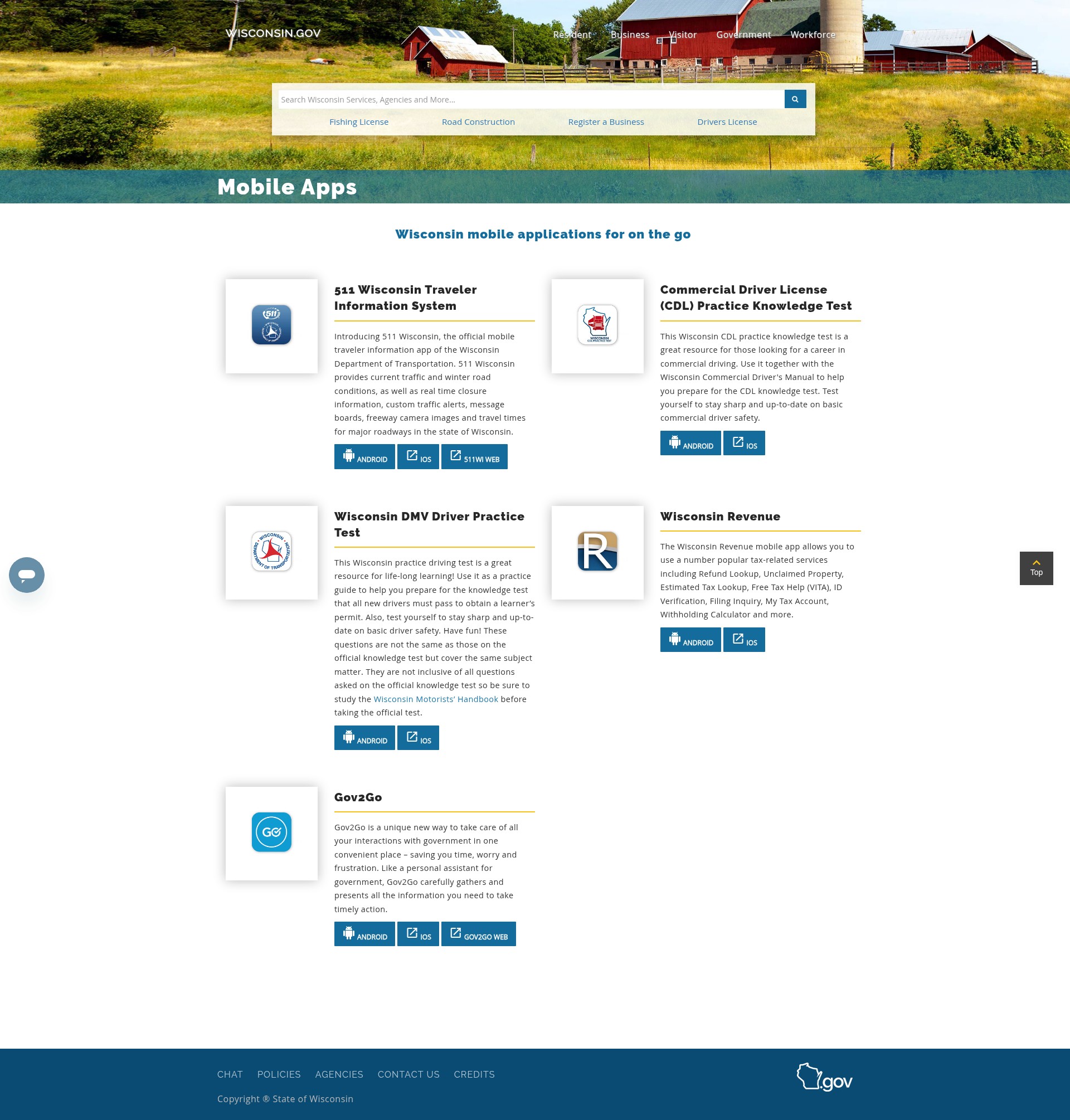 Screenshot of wi.gov