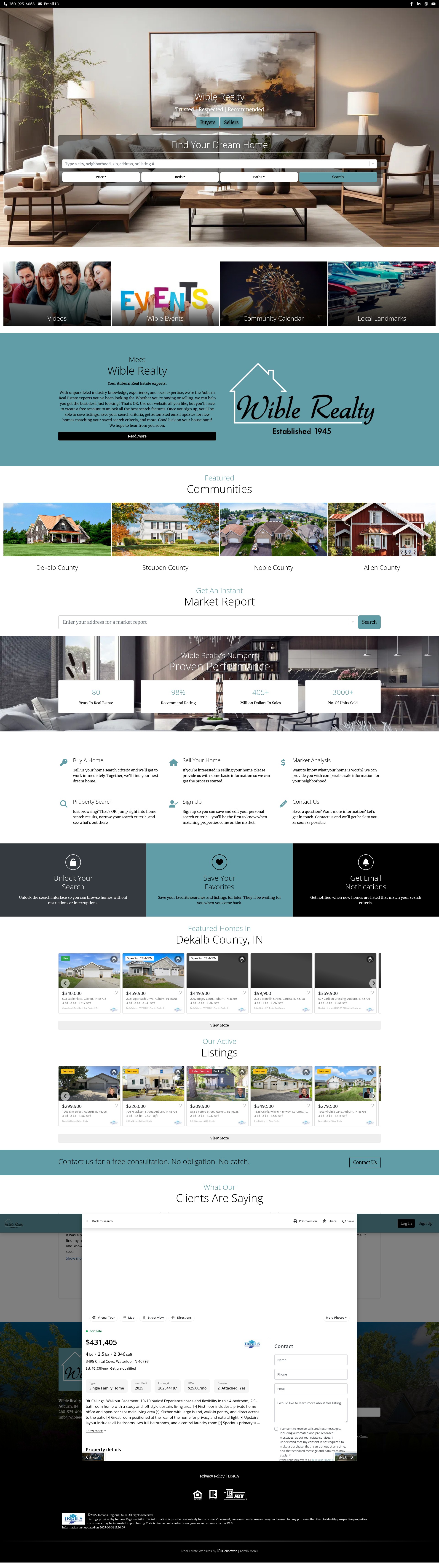 Screenshot of wiblerealty.com