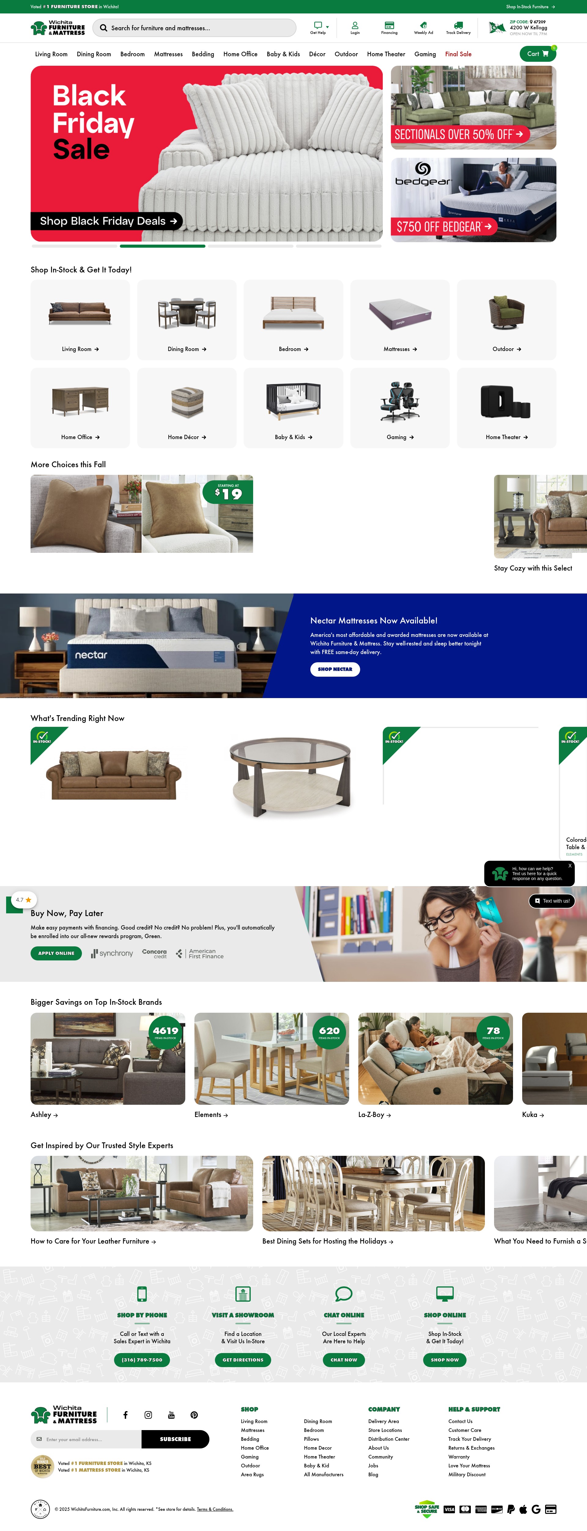 Screenshot of wichitafurniture.com