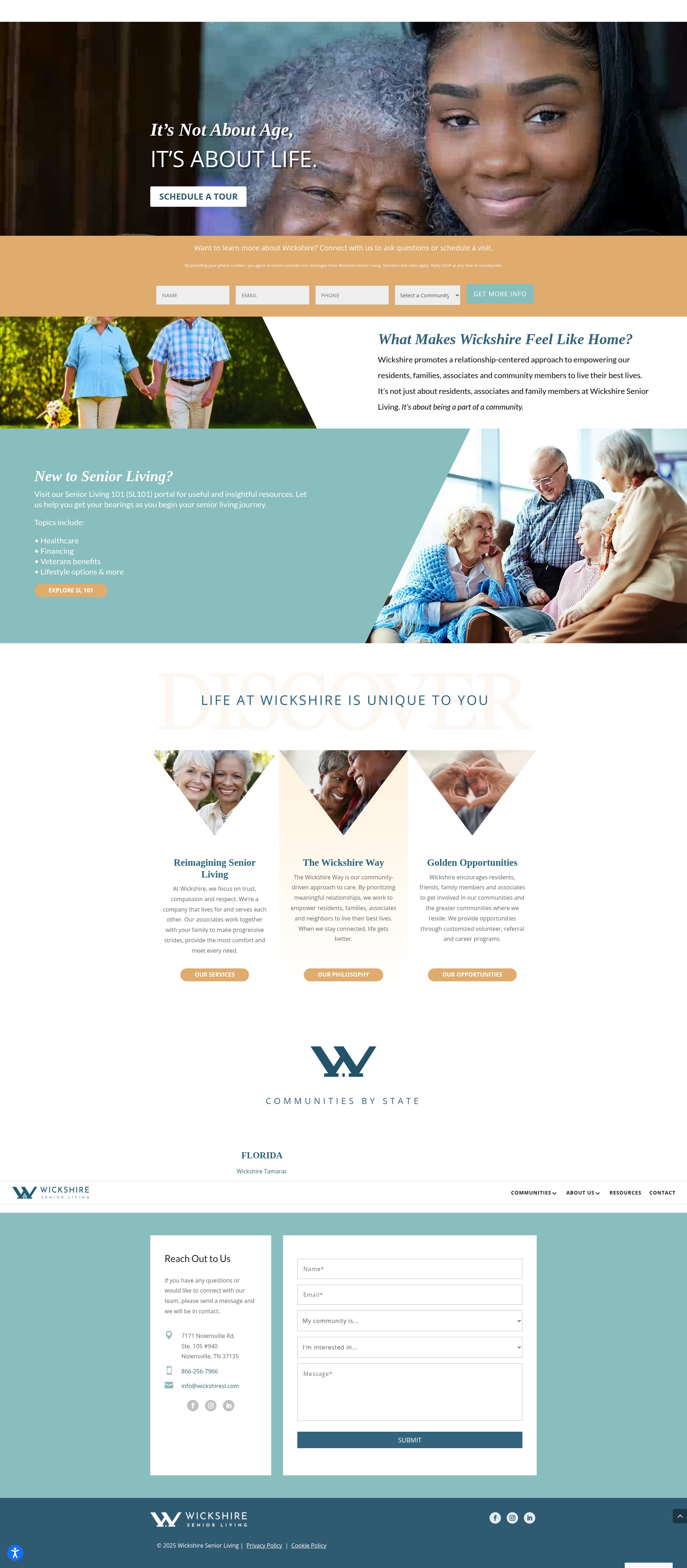 Screenshot of wickshireseniorliving.com
