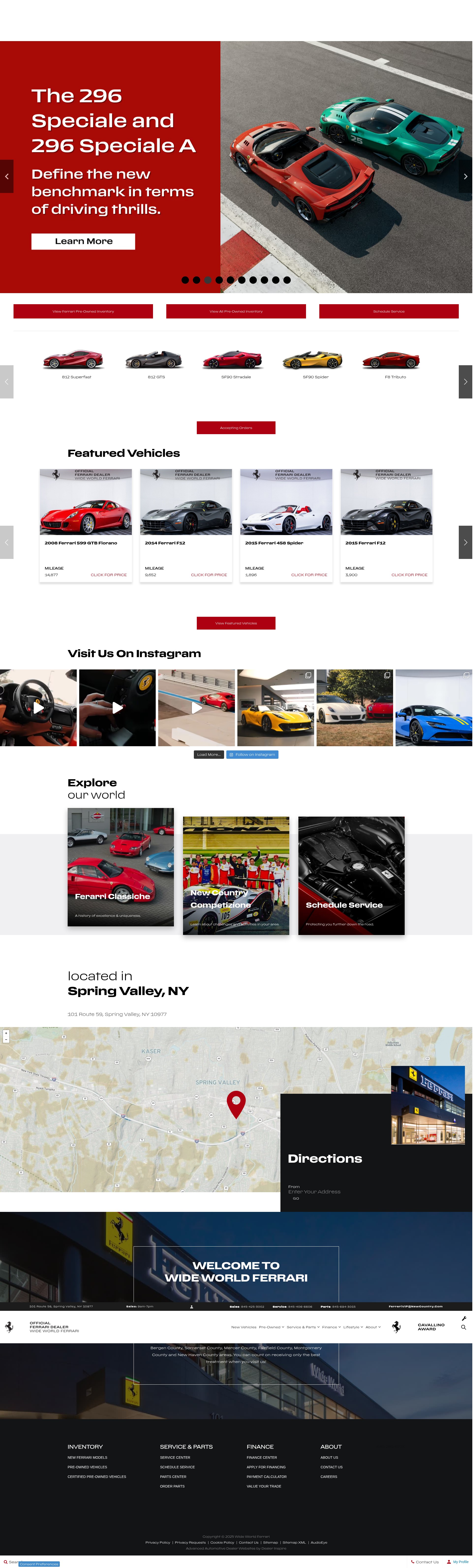 Screenshot of wideworldferrari.com