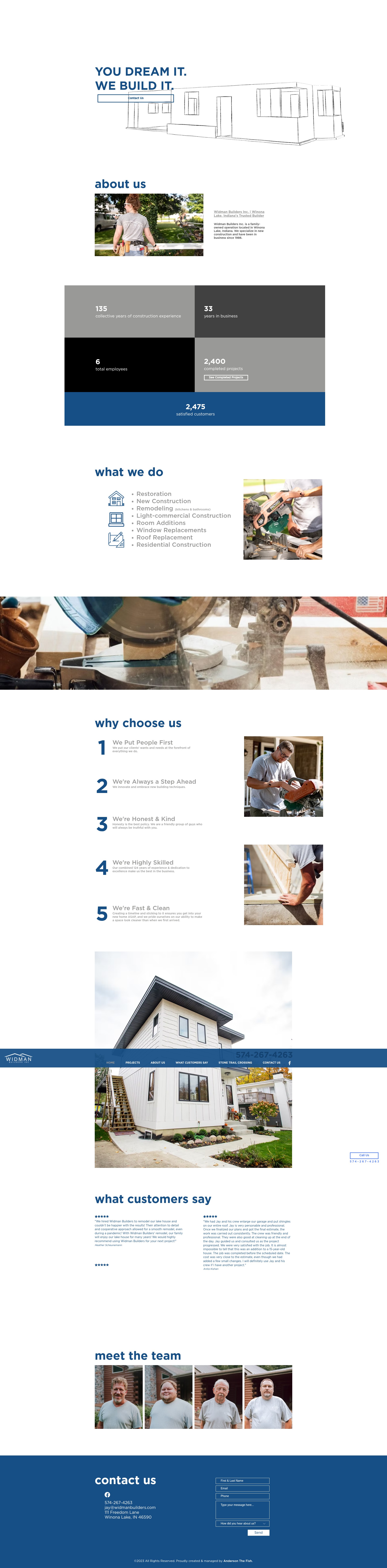 Screenshot of widmanbuilders.com