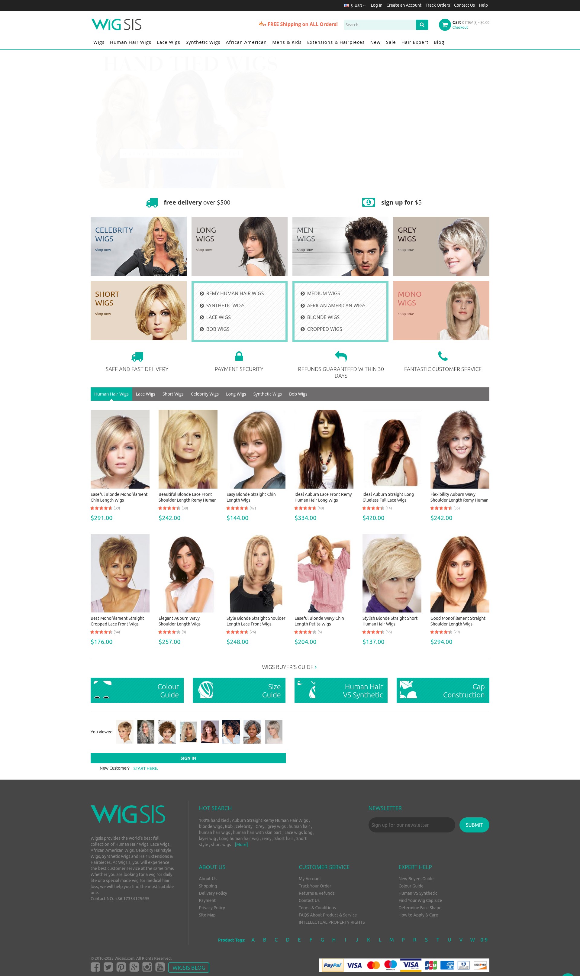 Screenshot of wigsis.com