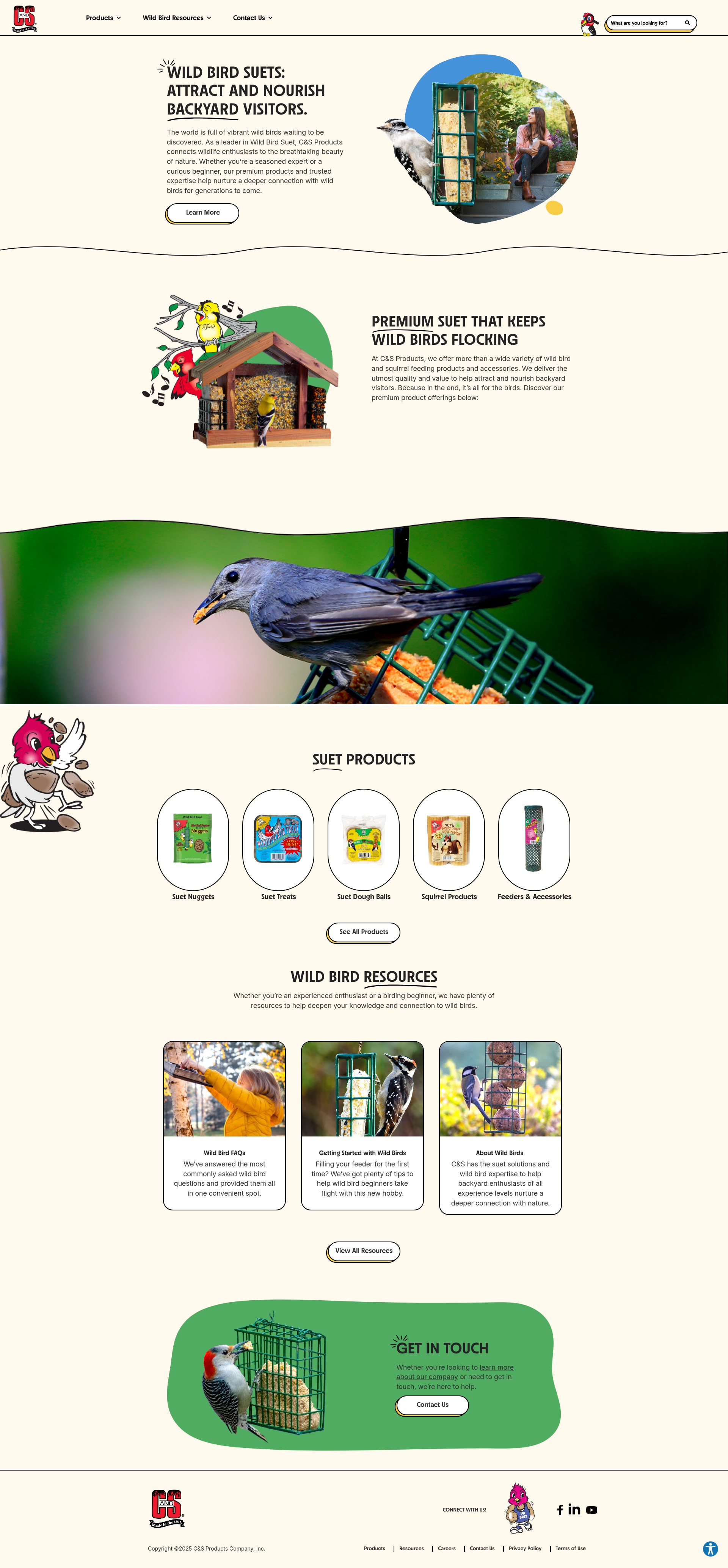 Screenshot of wildbirdsuets.com