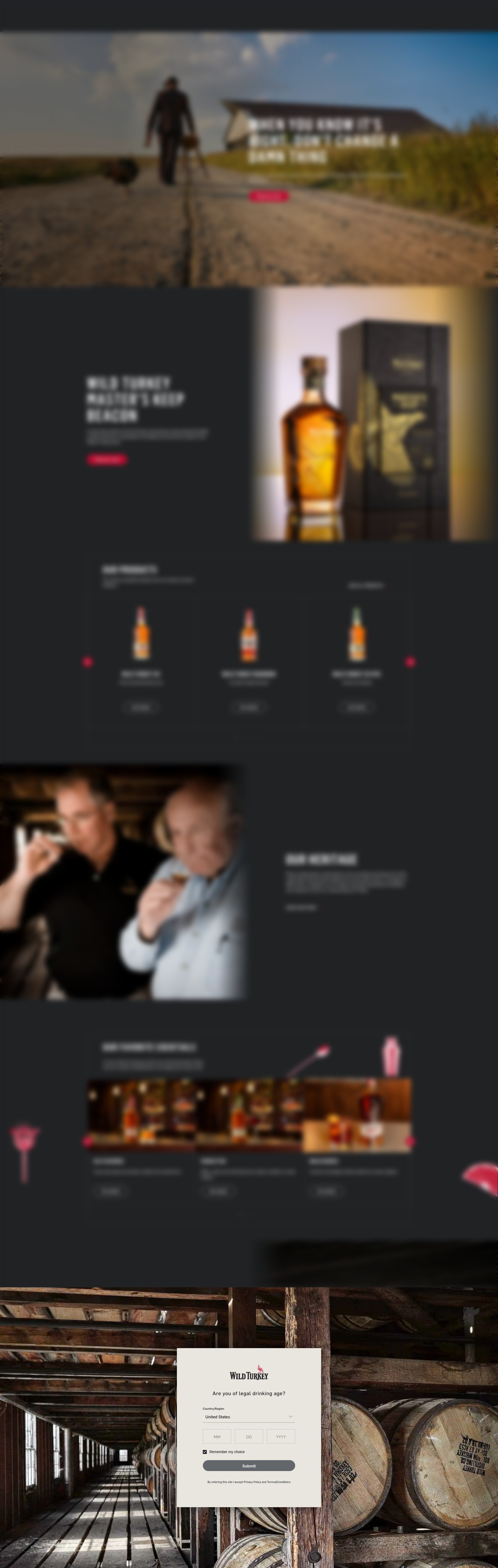 Screenshot of wildturkeybourbon.com