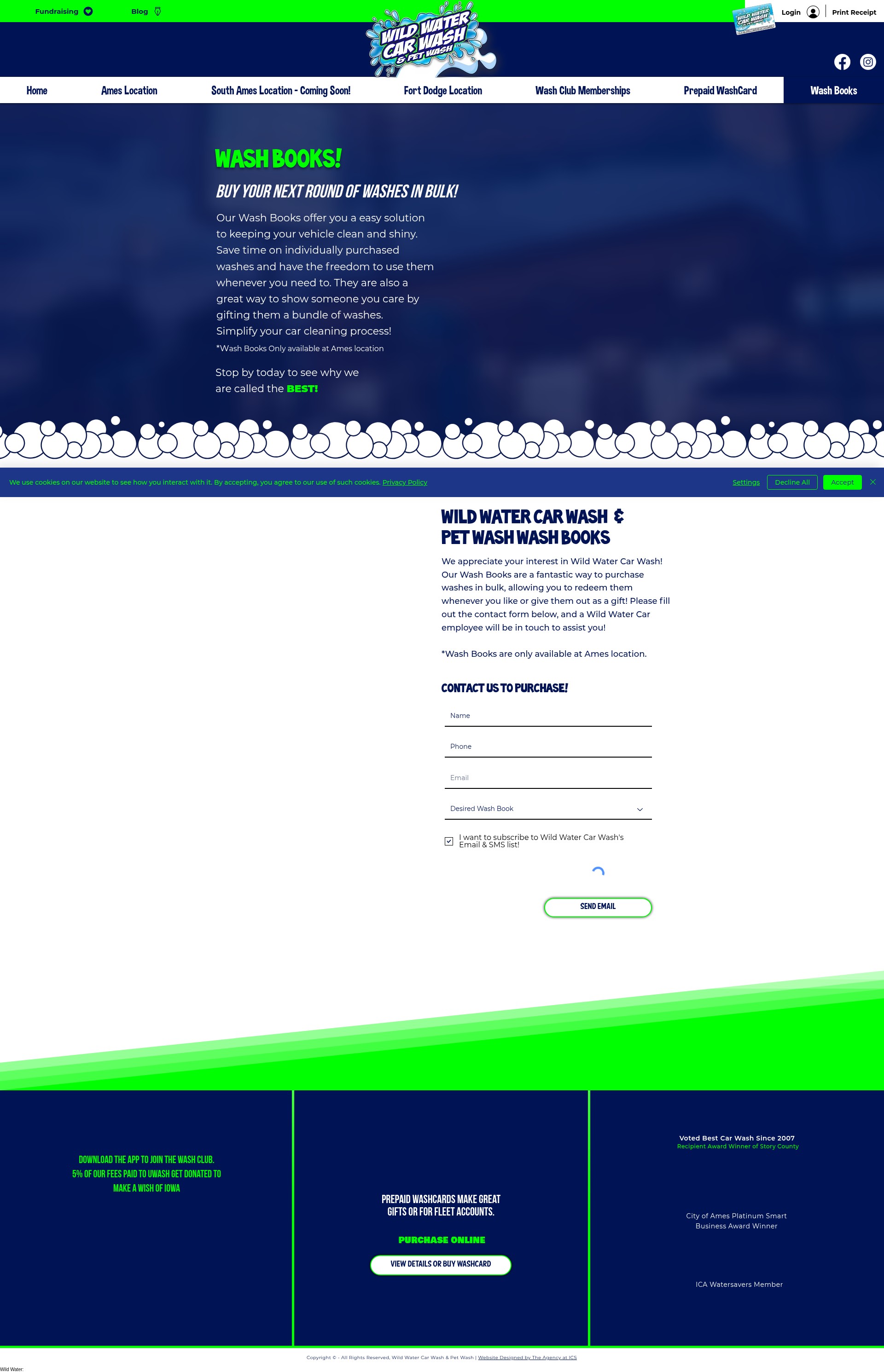 Screenshot of wildwatercarwash.com
