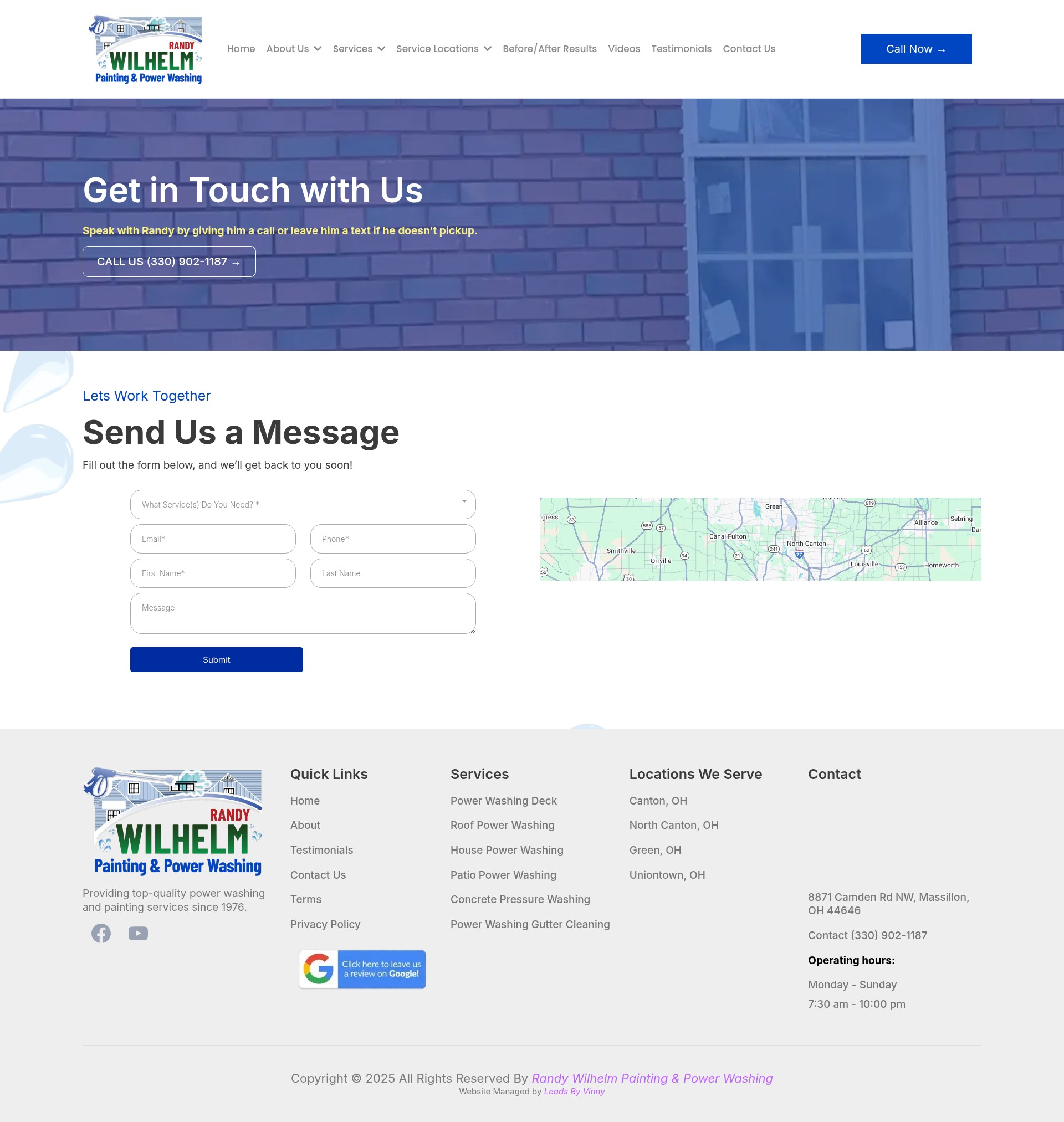 Screenshot of wilhelmpowerwashing.com
