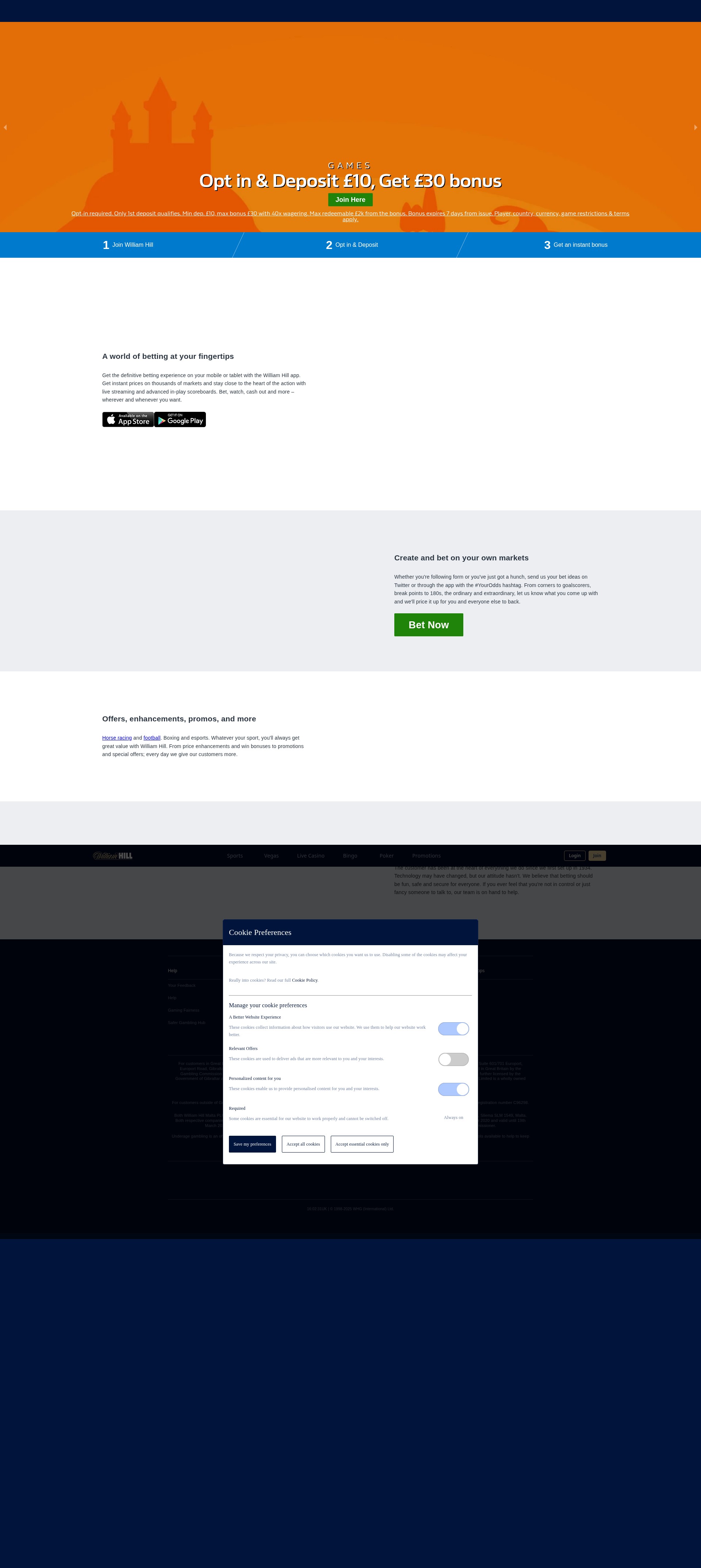 Screenshot of williamhill.com