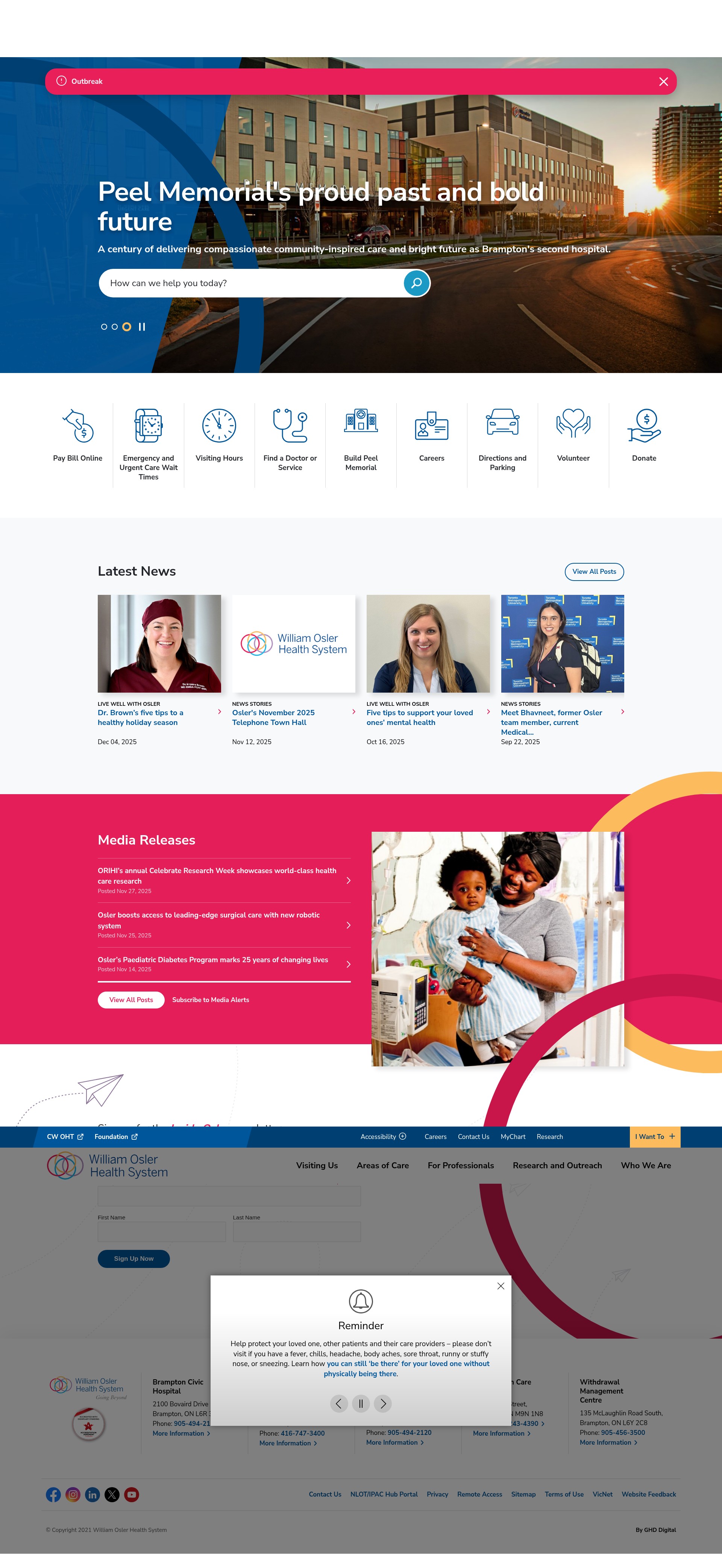 Screenshot of williamoslerhs.ca
