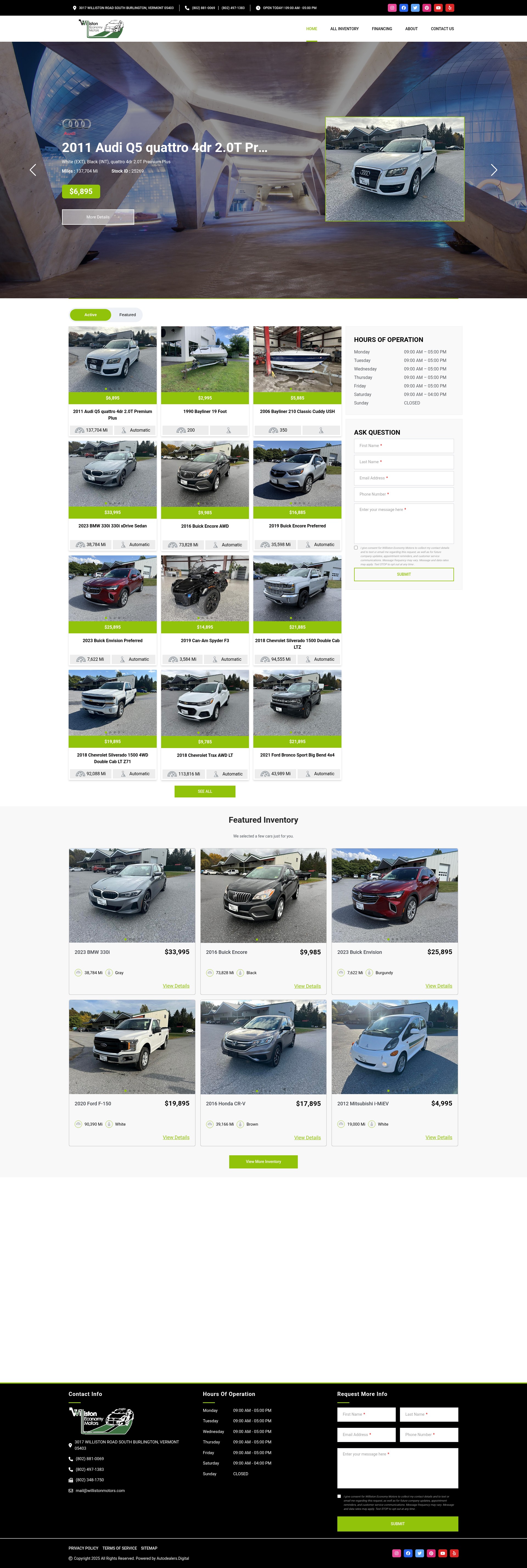 Screenshot of willistonmotors.com
