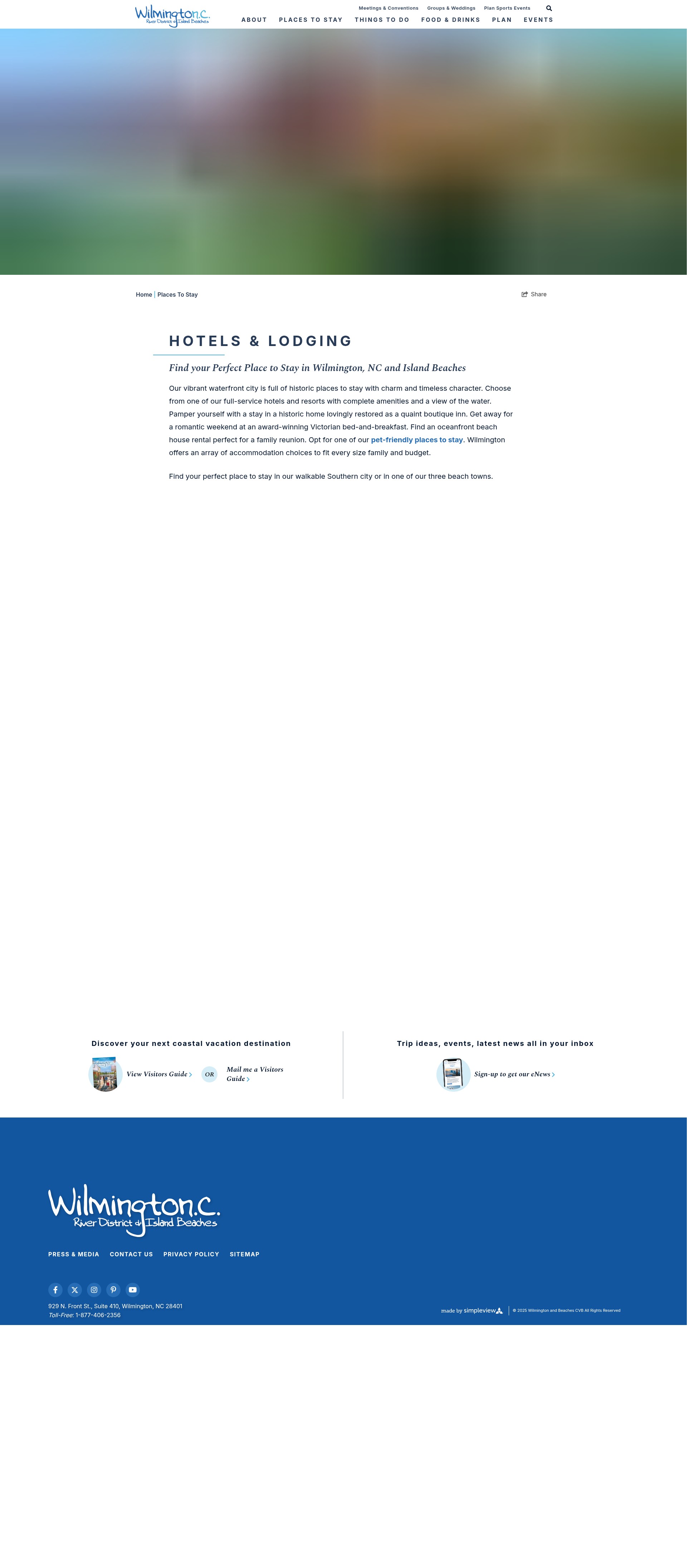Screenshot of wilmingtonandbeaches.com