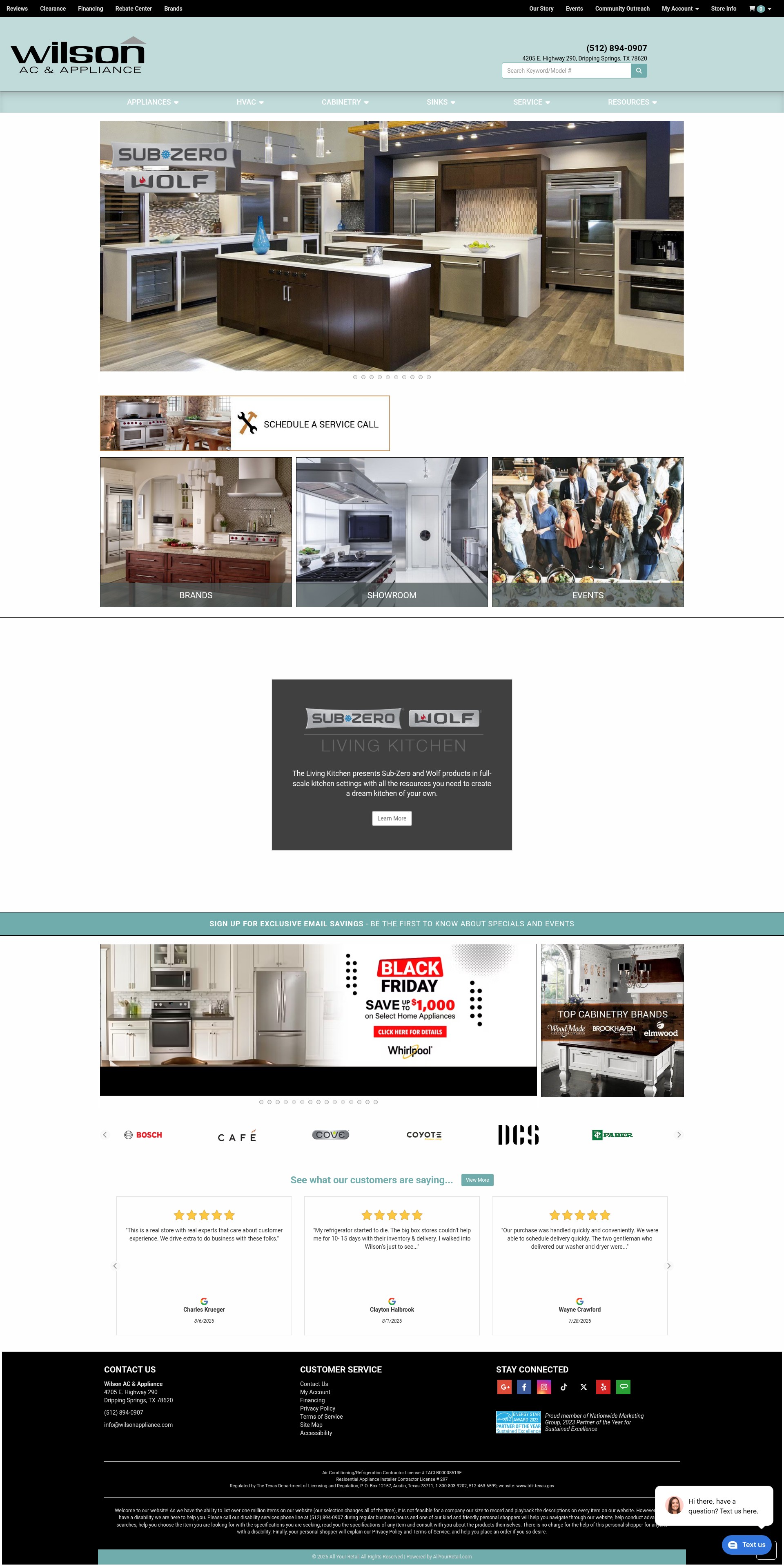 Screenshot of wilsonappliance.com