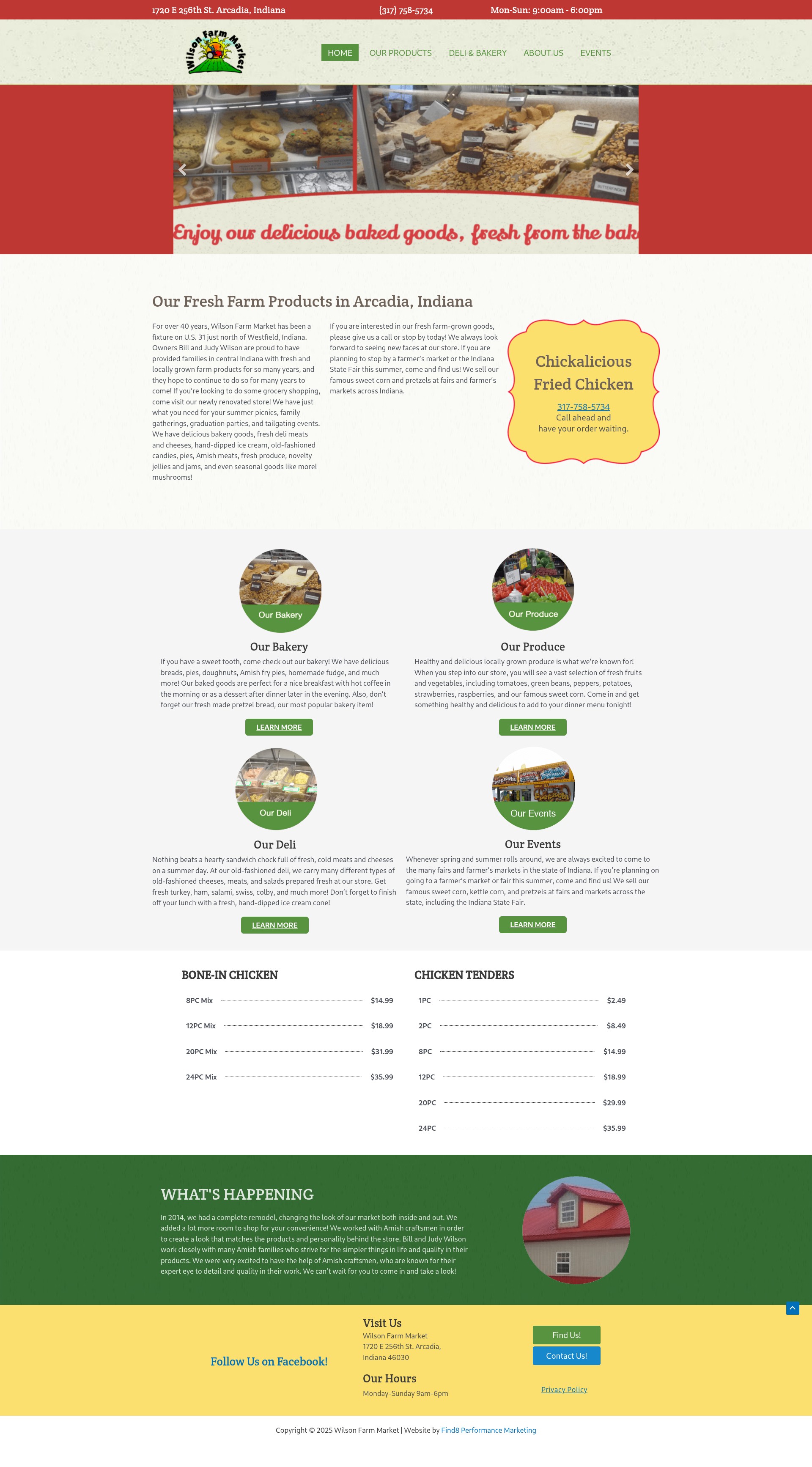 Screenshot of wilsonfarmmarket.com