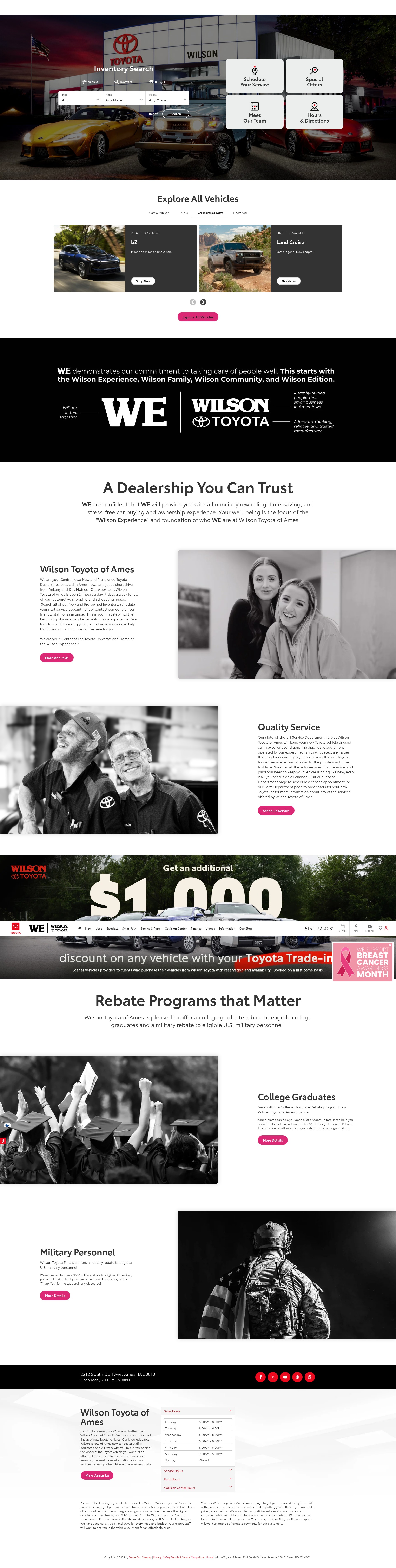 Screenshot of wilsonofamestoyota.com