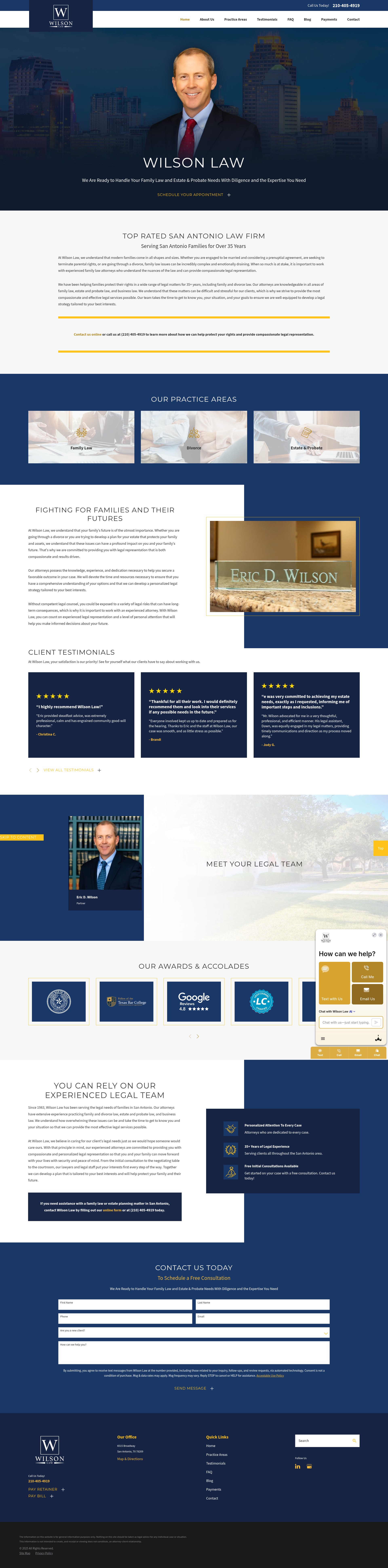 Screenshot of wilsontxlaw.com