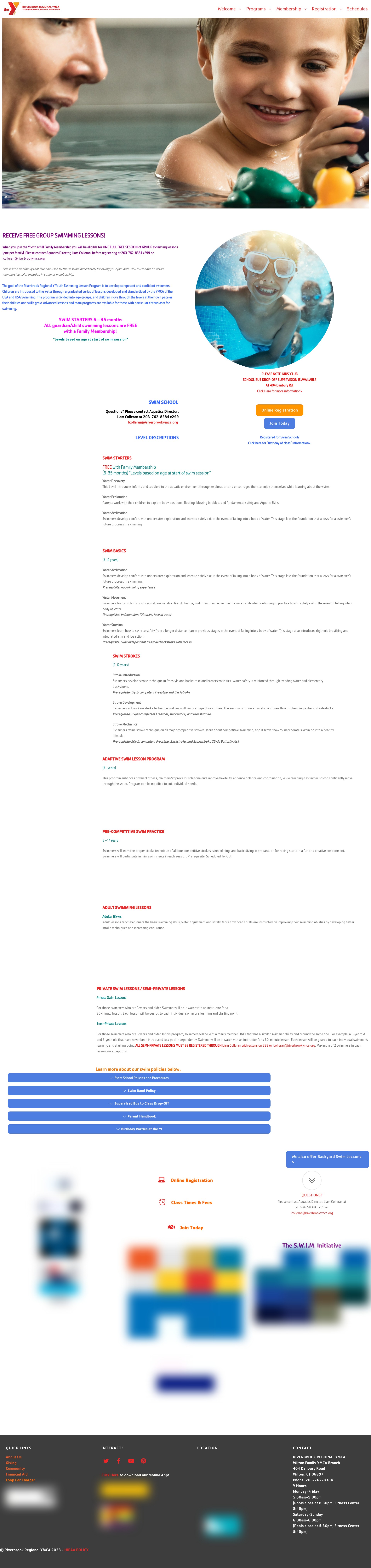 Screenshot of wiltonymca.org