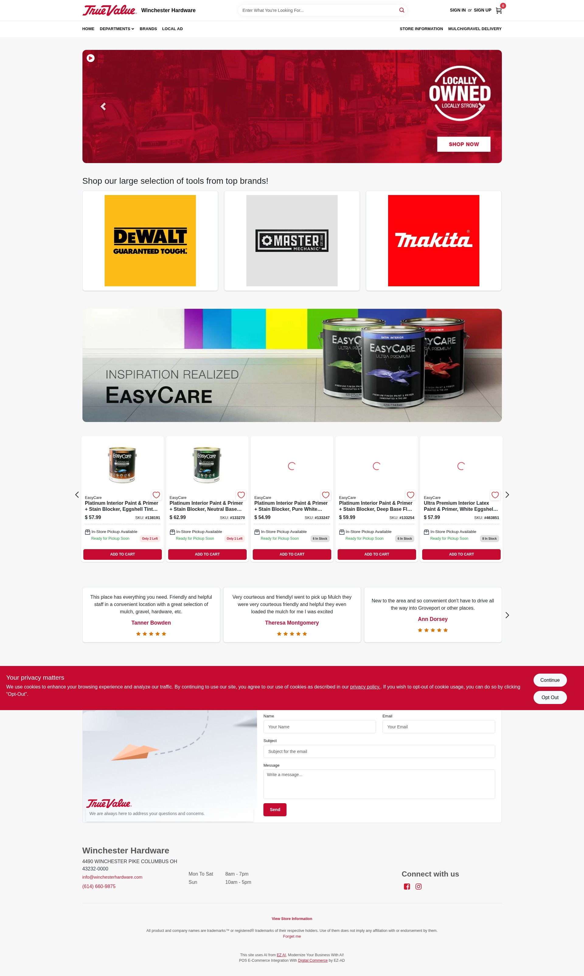 Screenshot of winchester.shoptruevalue.com