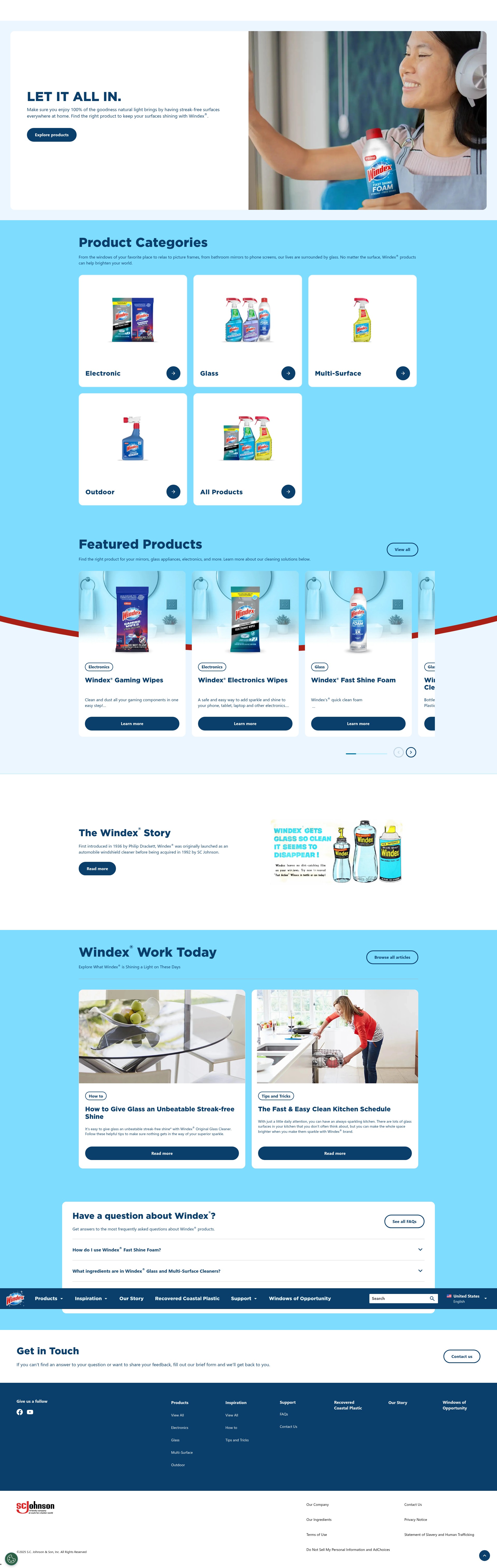 Screenshot of windex.com