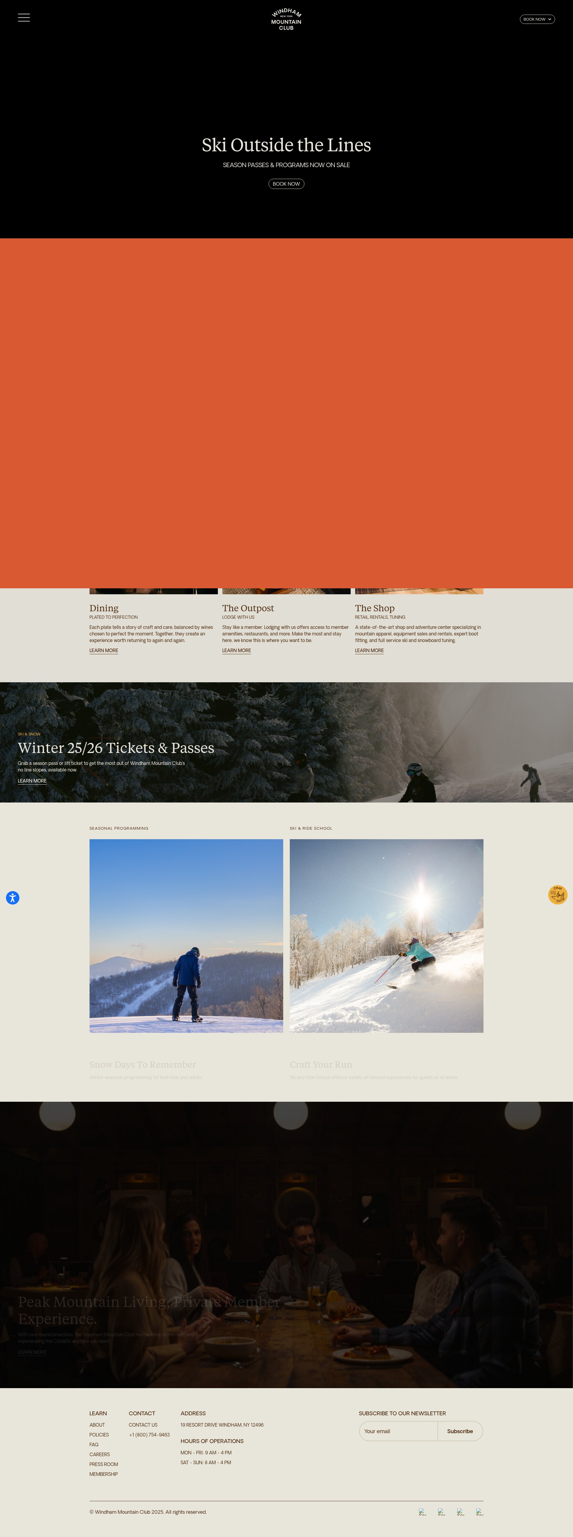 Screenshot of windhammountain.com
